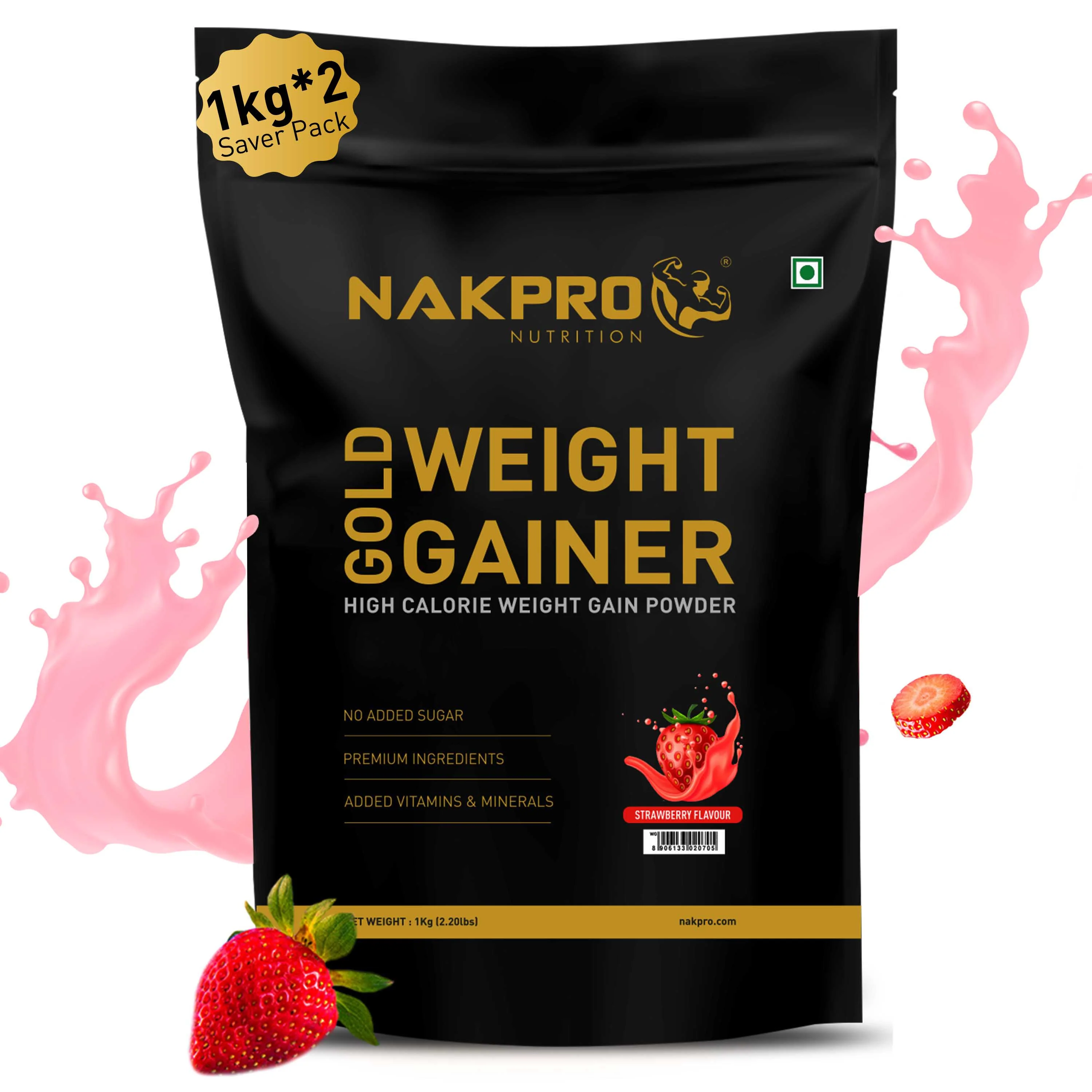 Nakpro Gold Weight Gainer | 79g Carbs | Added Vitamins & Minerals - Image 81