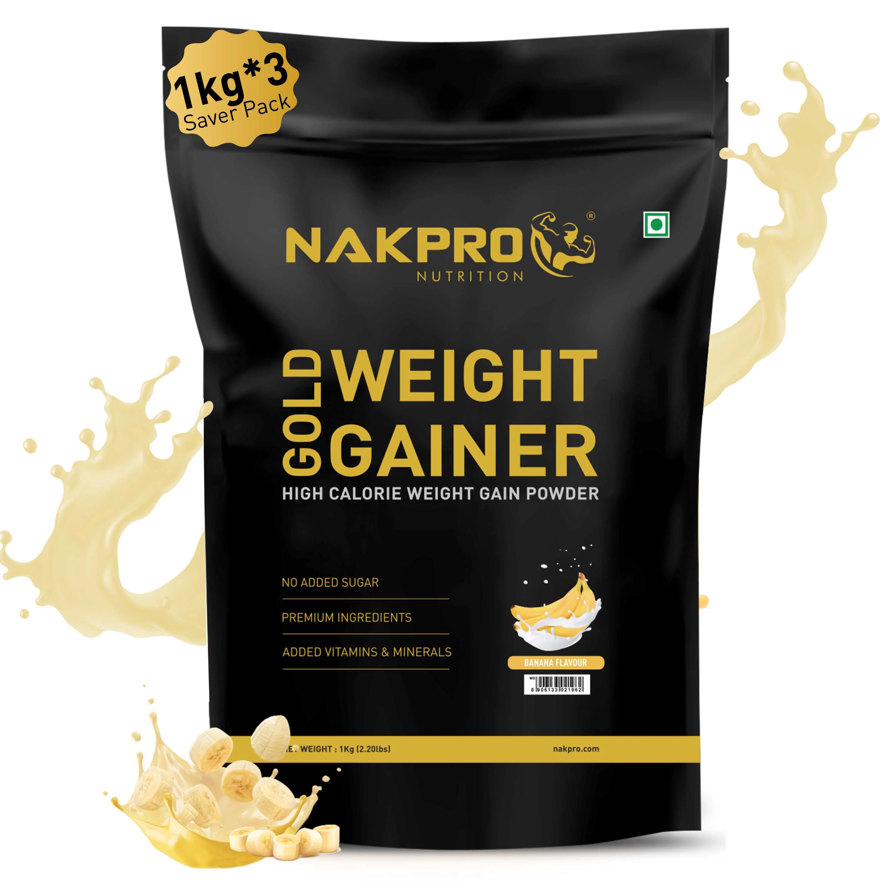 Nakpro Gold Weight Gainer | 79g Carbs | Added Vitamins & Minerals - Image 83