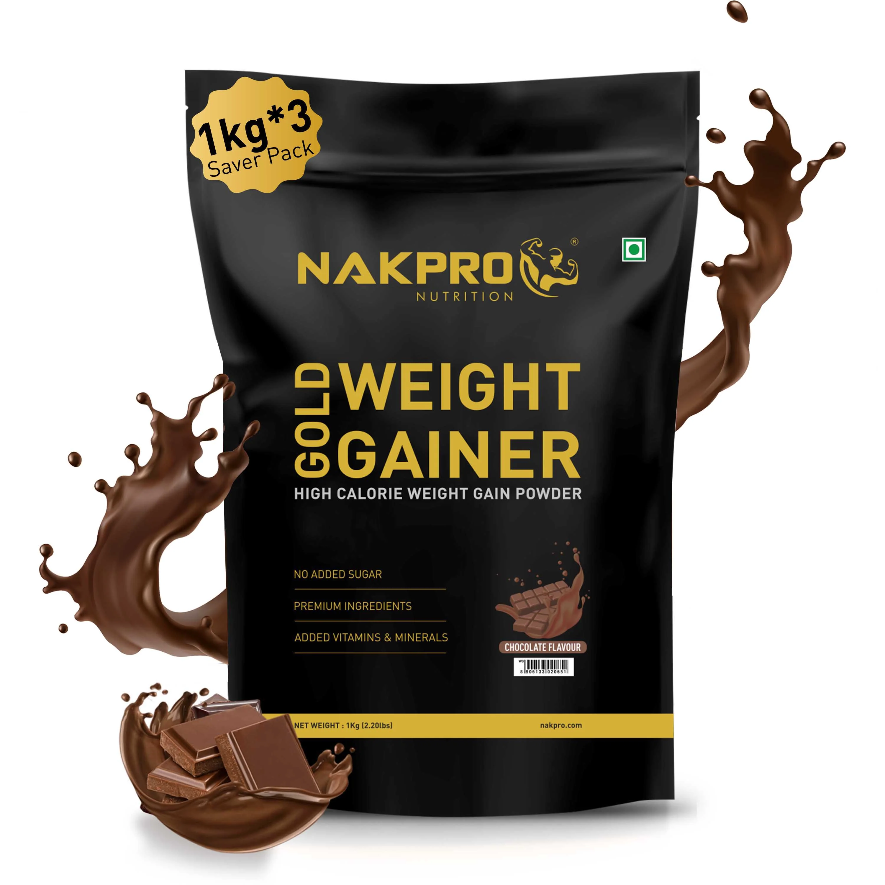 Nakpro Gold Weight Gainer | 79g Carbs | Added Vitamins & Minerals - Image 84