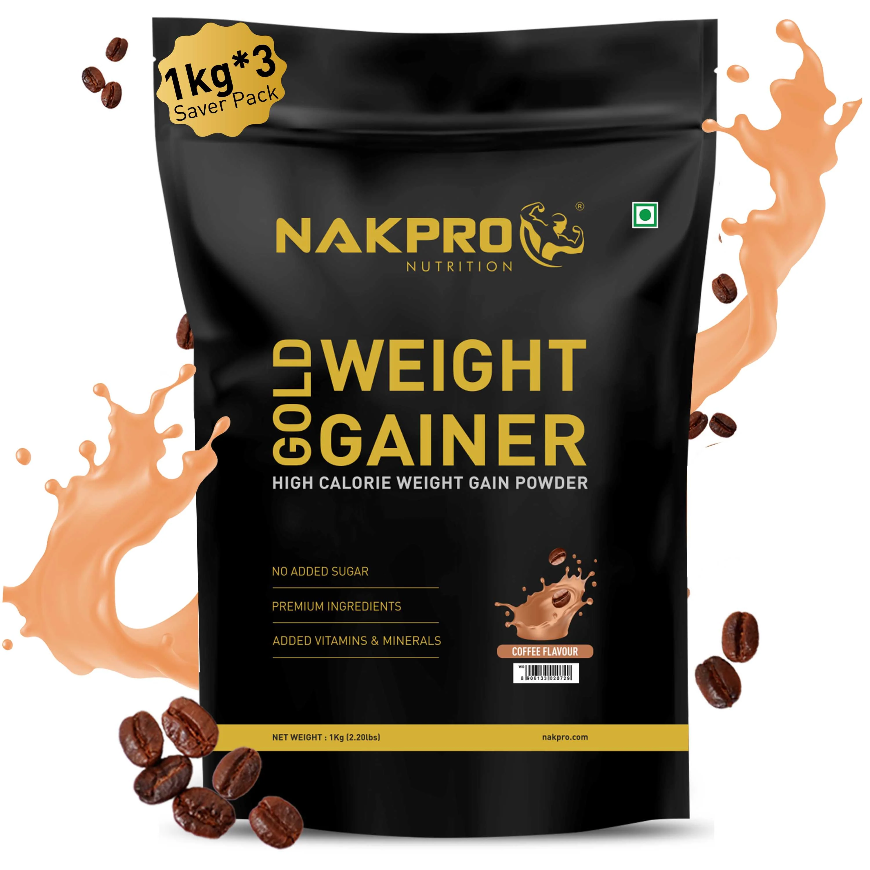 Nakpro Gold Weight Gainer | 79g Carbs | Added Vitamins & Minerals - Image 85