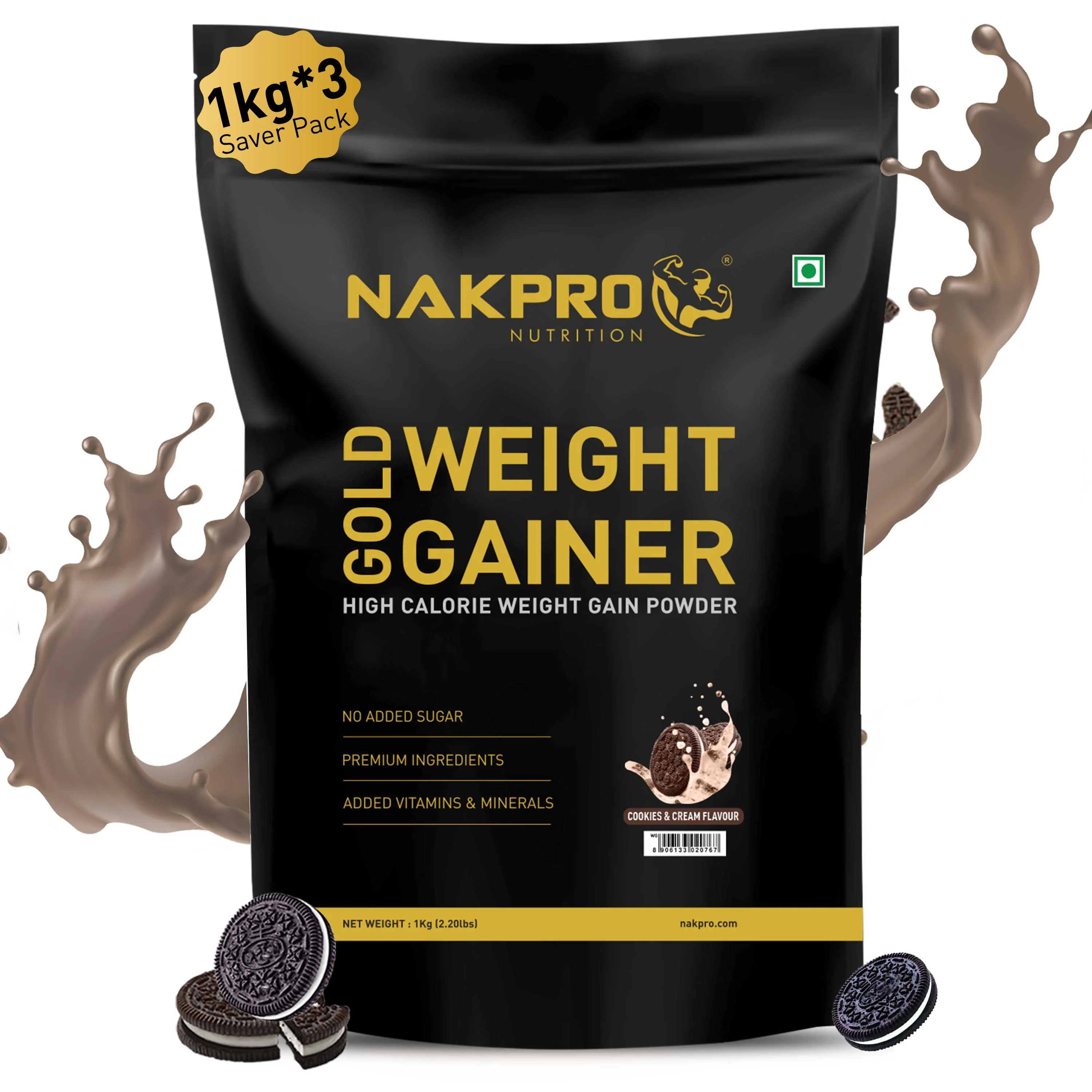 Nakpro Gold Weight Gainer | 79g Carbs | Added Vitamins & Minerals - Image 86