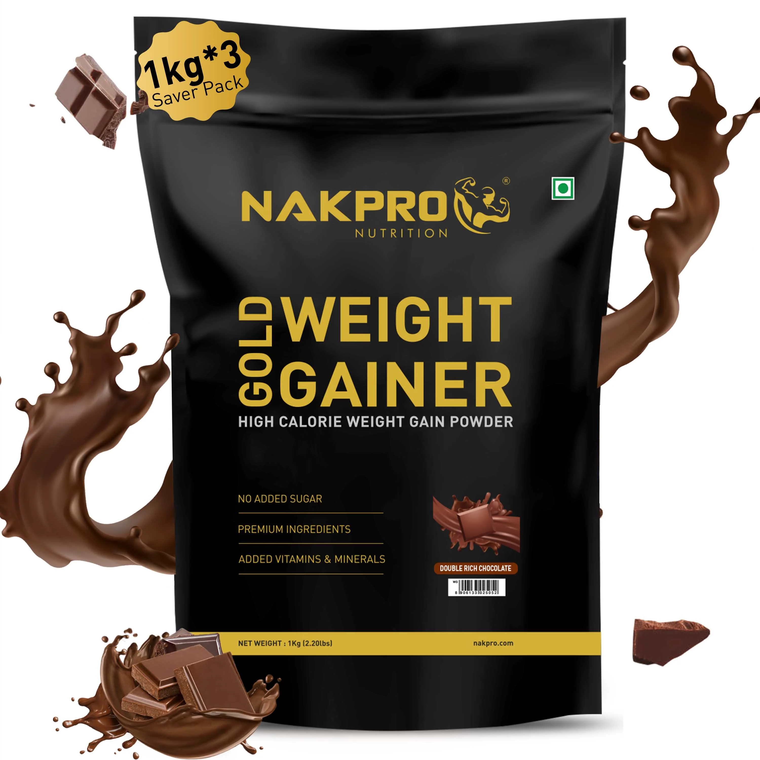 Nakpro Gold Weight Gainer | 79g Carbs | Added Vitamins & Minerals - Image 88