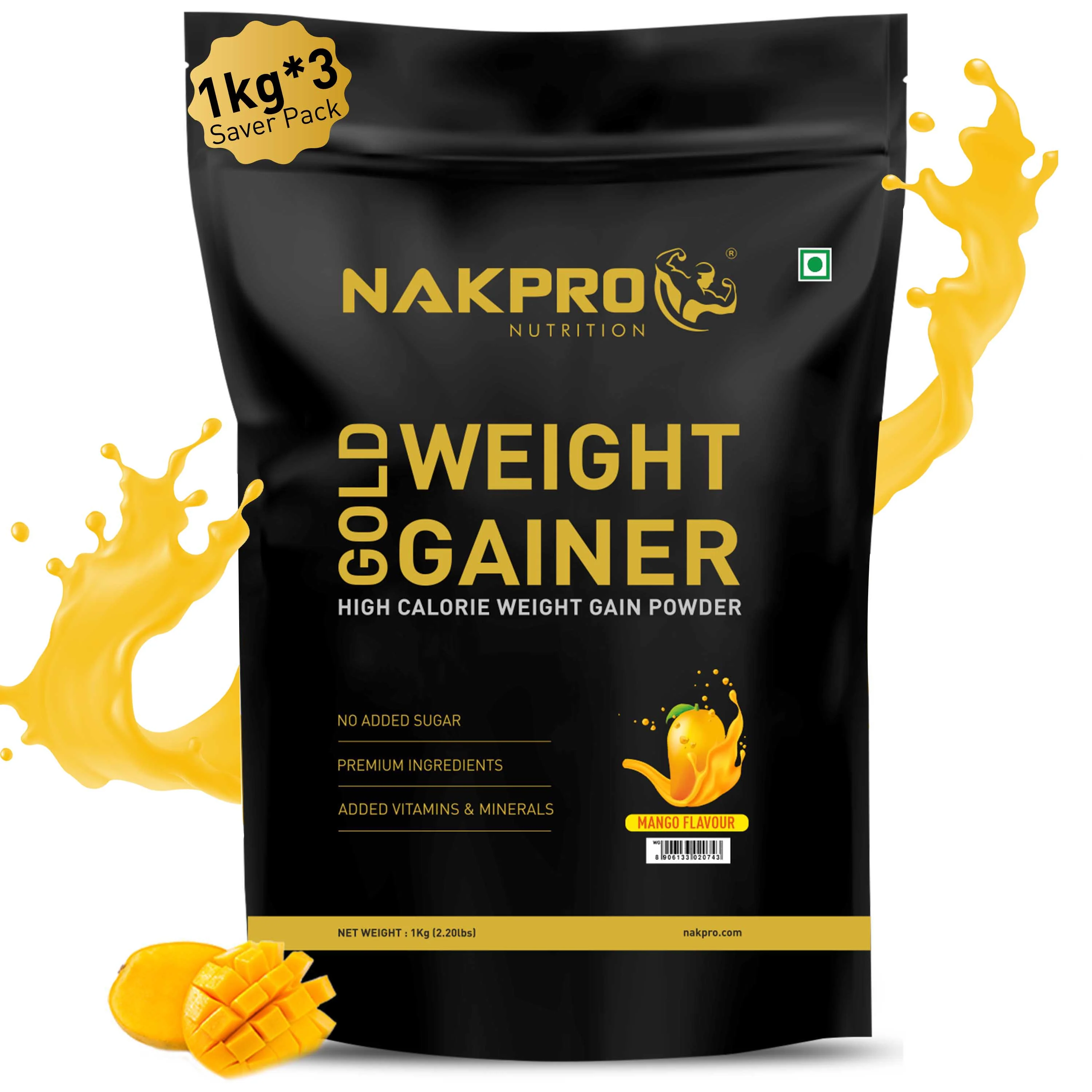 Nakpro Gold Weight Gainer | 79g Carbs | Added Vitamins & Minerals - Image 89