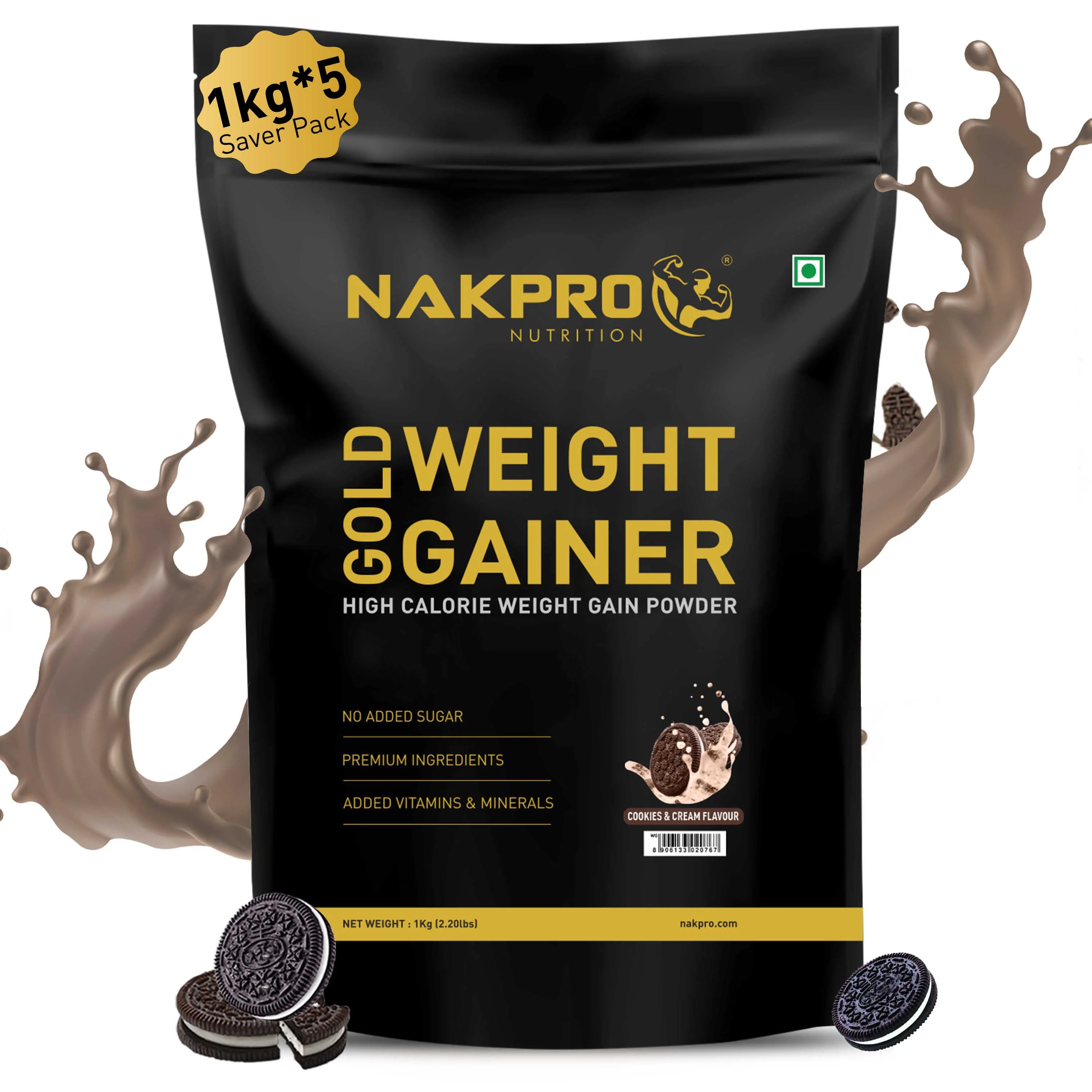 Nakpro Gold Weight Gainer | 79g Carbs | Added Vitamins & Minerals - Image 95
