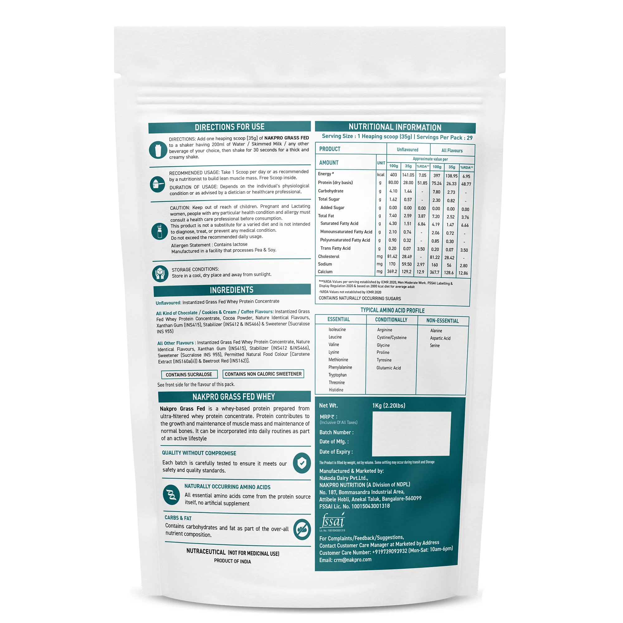 Nakpro Grass Fed Whey Protein Concentrate | 75g Protein - Image 41