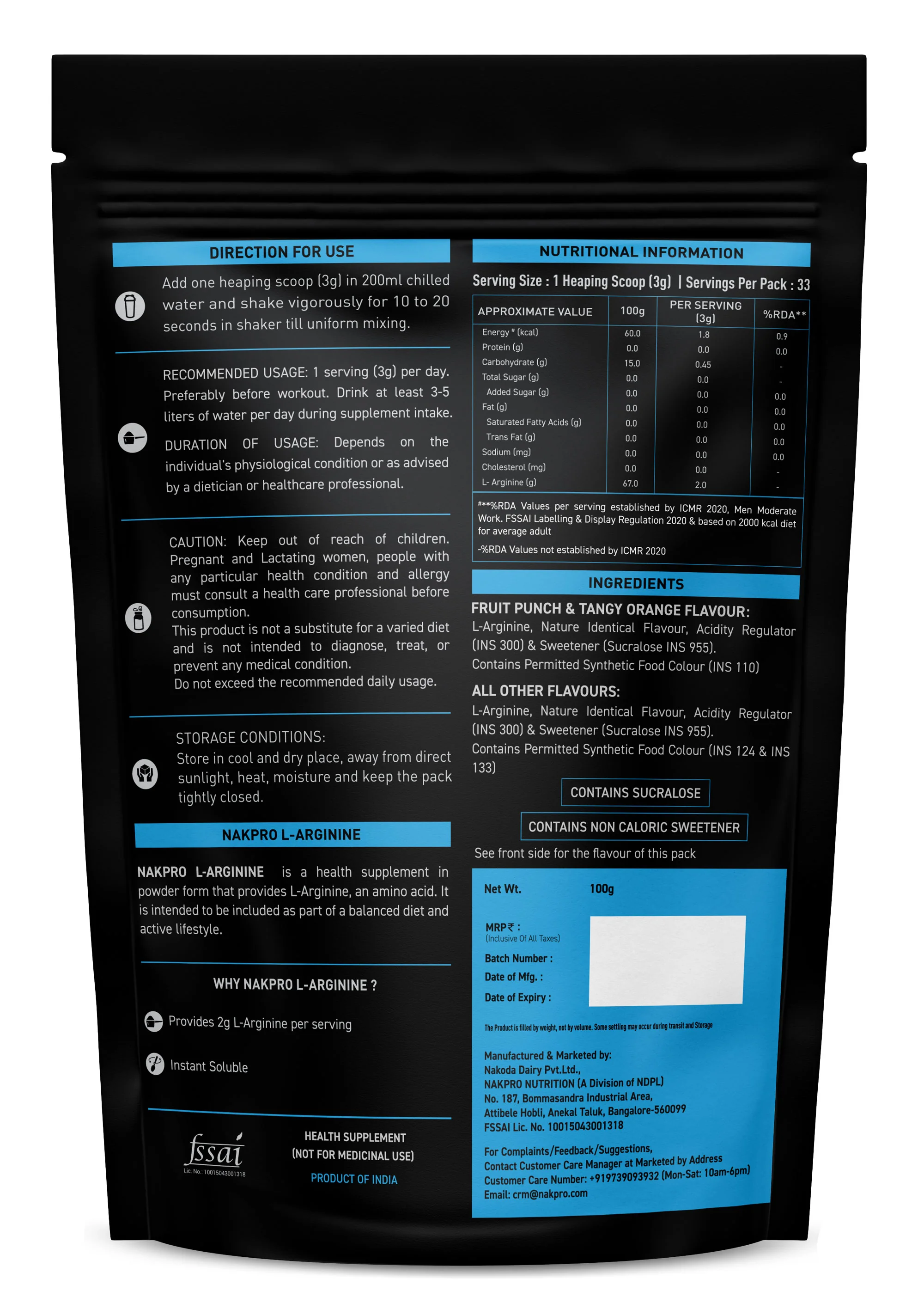 Nakpro L-Arginine | Amino Acid Powder - Image 3