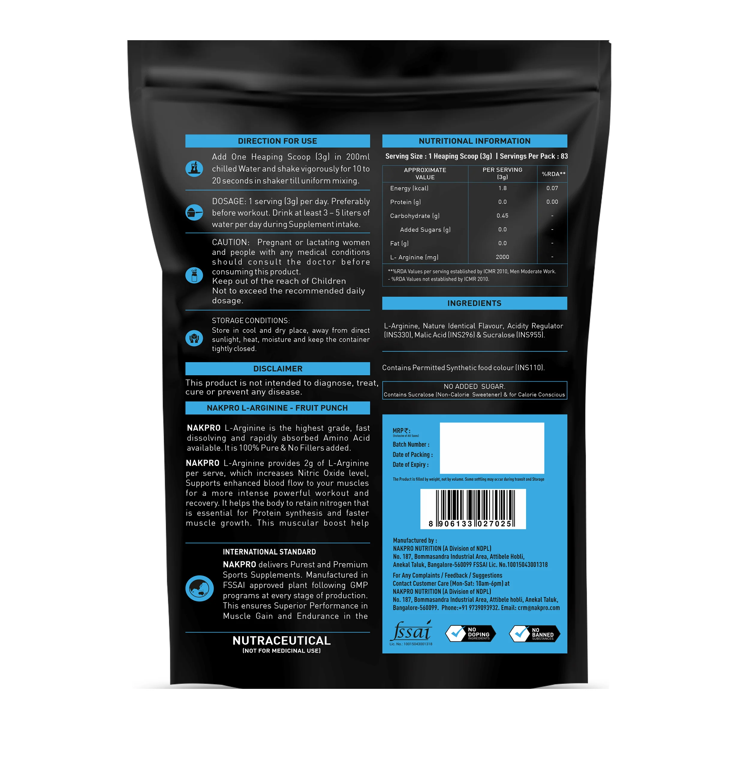 Nakpro L-Arginine | Amino Acid Powder - Image 5