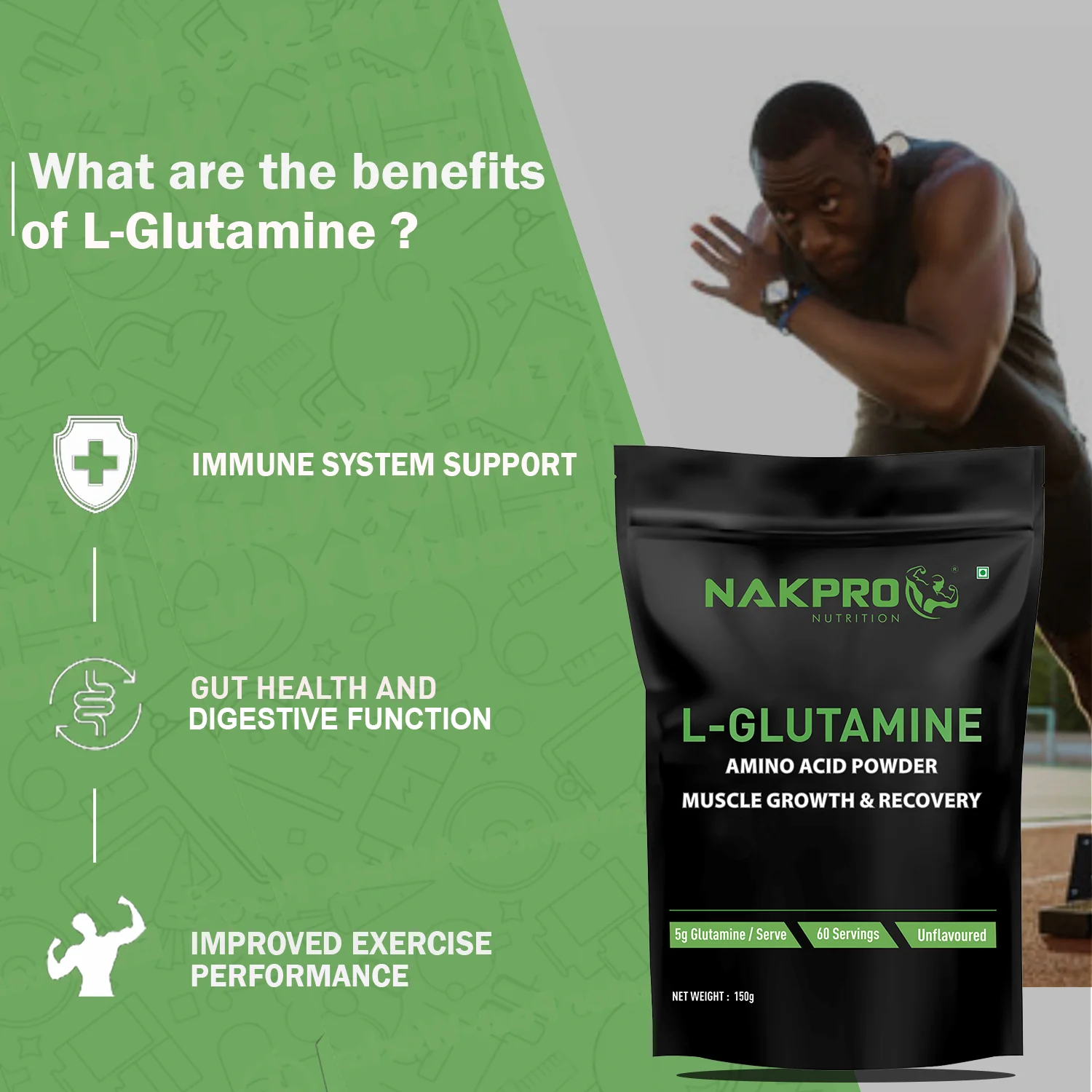 Nakpro L-Glutamine | Amino Acid for Muscle Recovery & Growth - Image 22