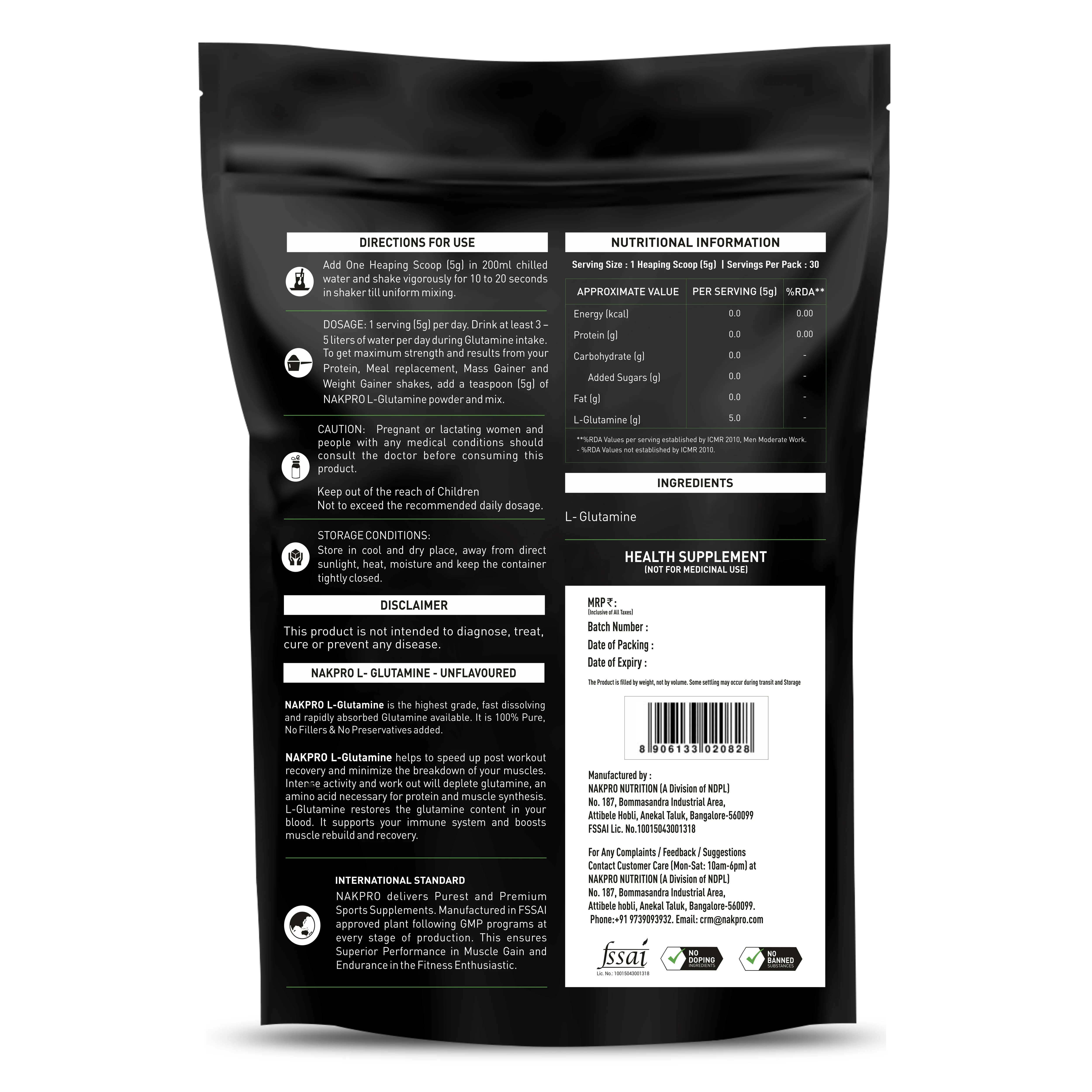 Nakpro L-Glutamine | Amino Acid for Muscle Recovery & Growth - Image 5