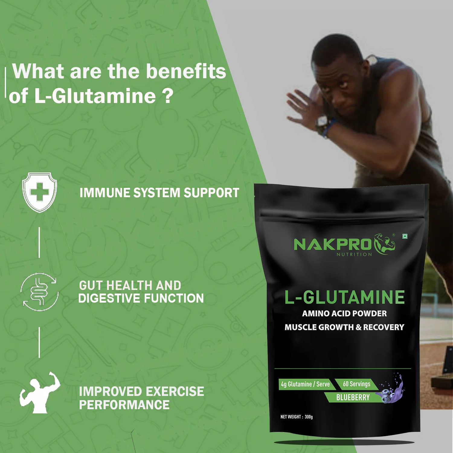 Nakpro L-Glutamine | Amino Acid for Muscle Recovery & Growth - Image 57