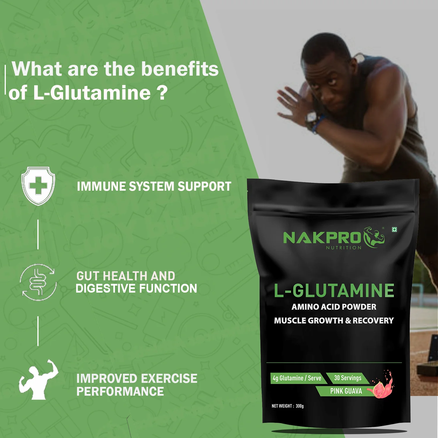 Nakpro L-Glutamine | Amino Acid for Muscle Recovery & Growth - Image 71