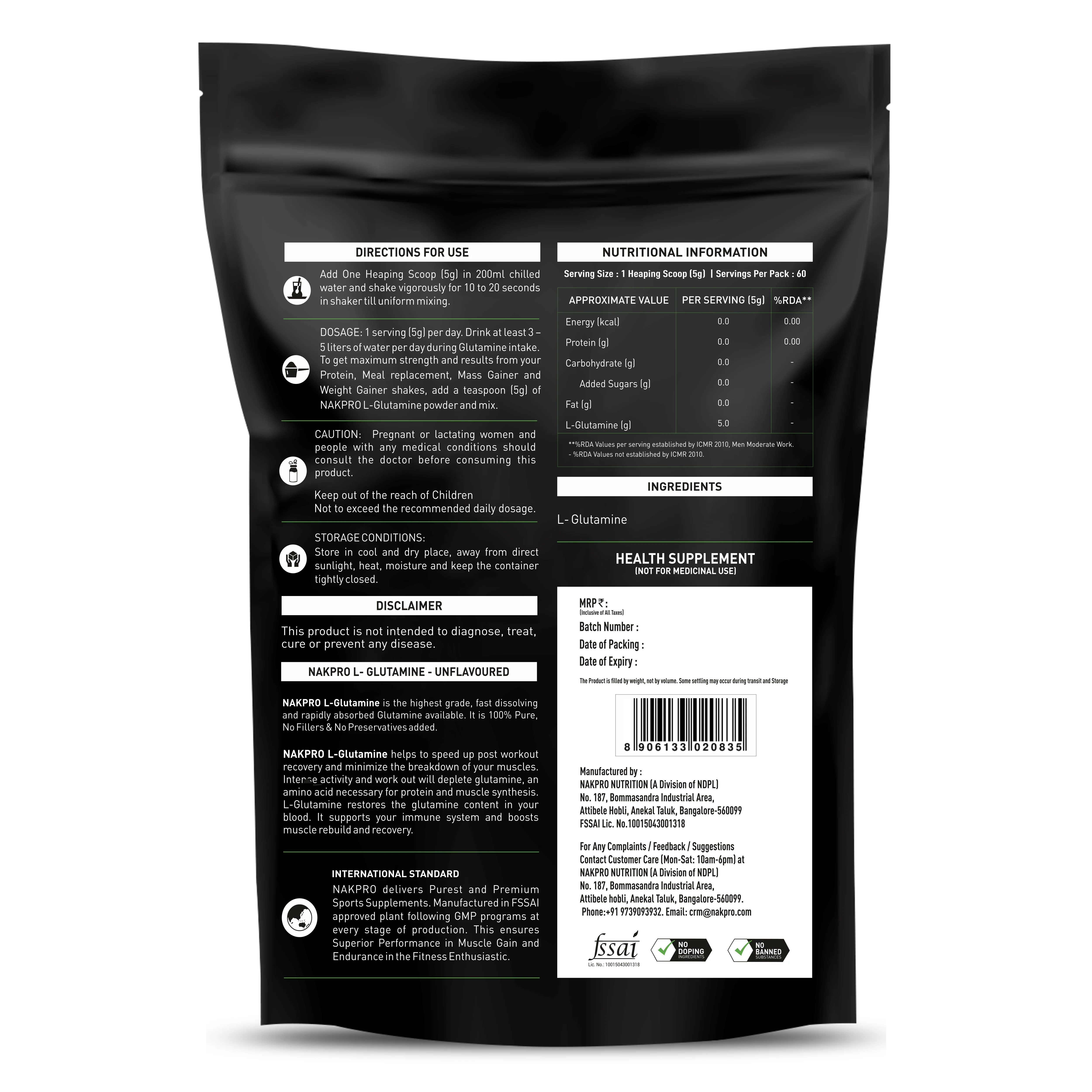 Nakpro L-Glutamine | Amino Acid for Muscle Recovery & Growth - Image 77