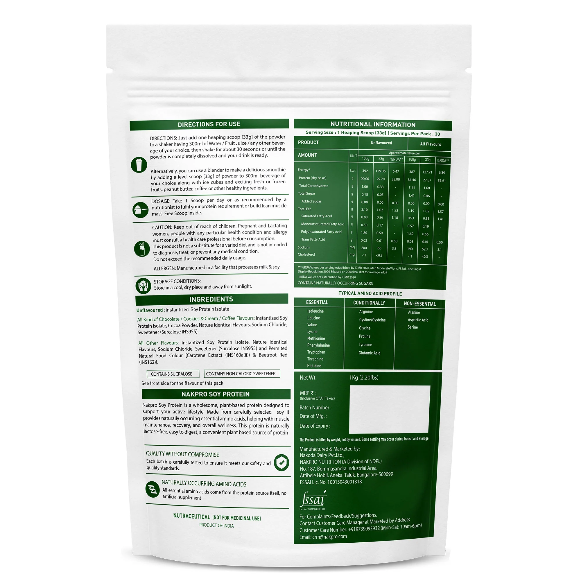 Nakpro Soy Protein Isolate | 84g Protein | Plant based Protein - Image 3