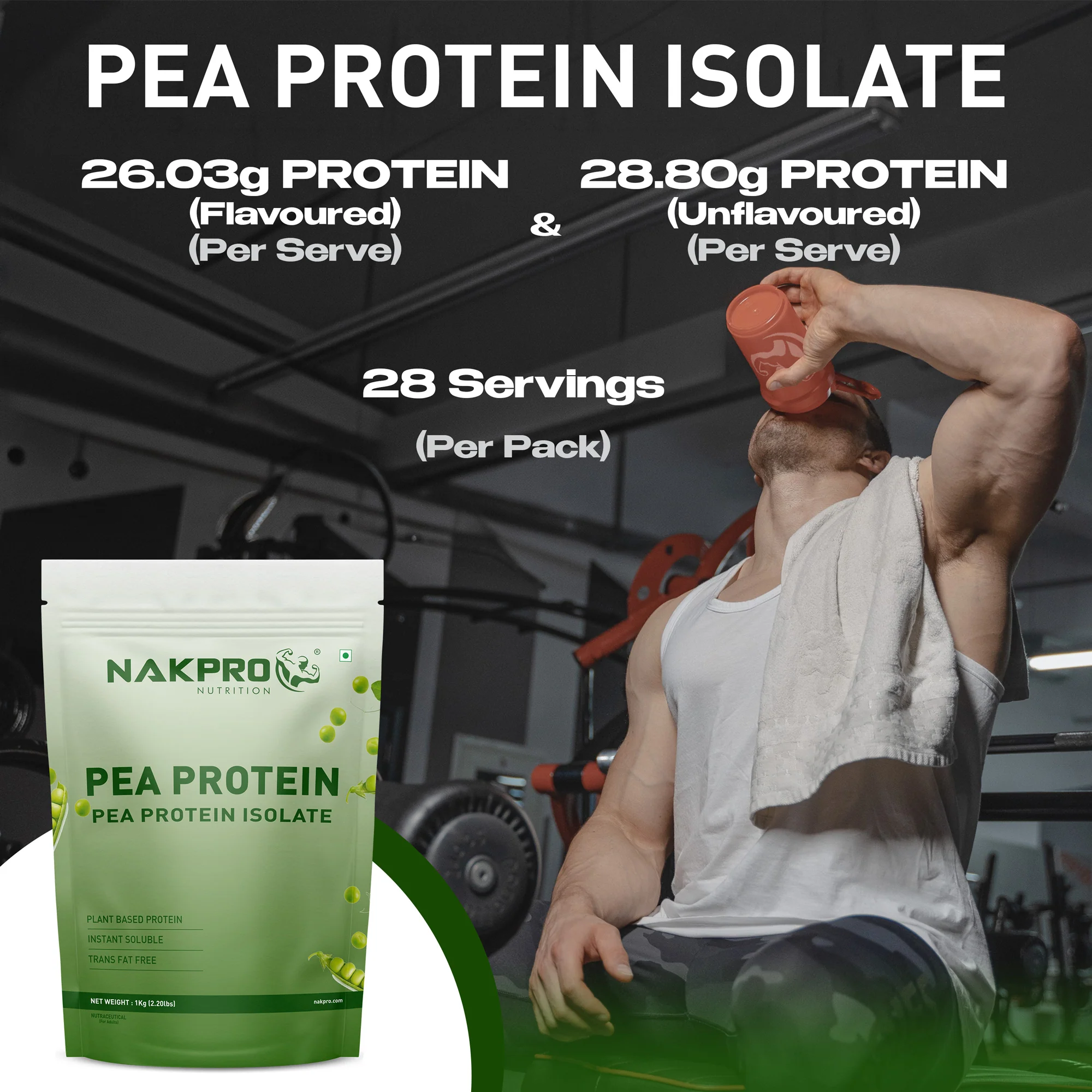 Nakpro Pea Protein Isolate | 72g Protein | Plant-Based Protein Powder - Image 29