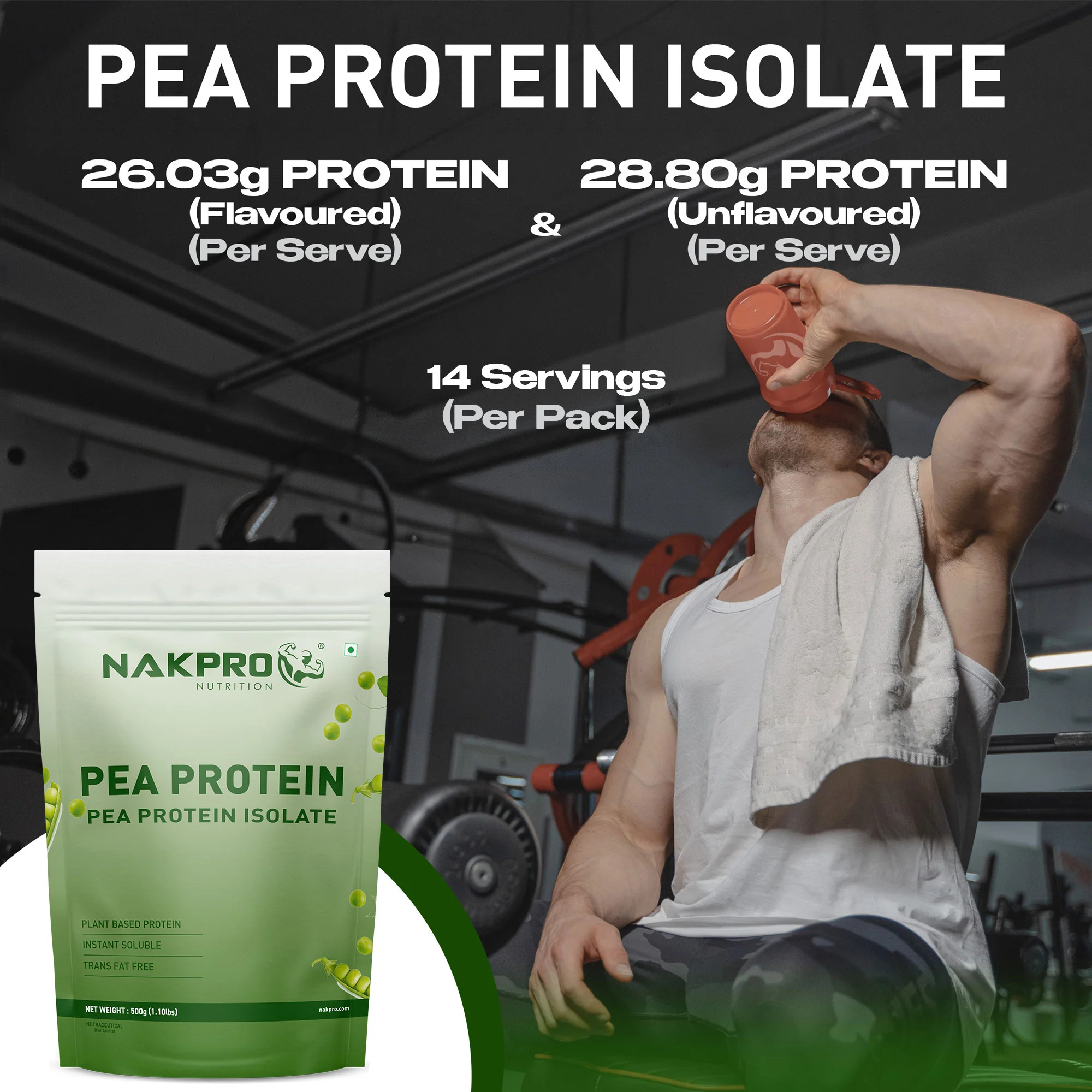 Nakpro Pea Protein Isolate | 72g Protein | Plant-Based Protein Powder - Image 34