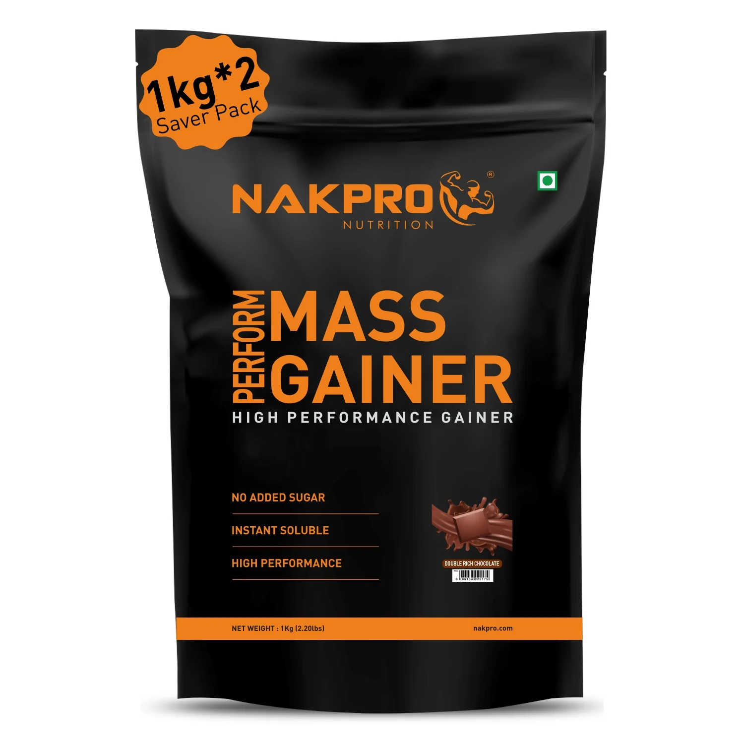 Nakpro Perform Mass Gainer | Protein Mass Gainer | 76g Carbs - Image 16