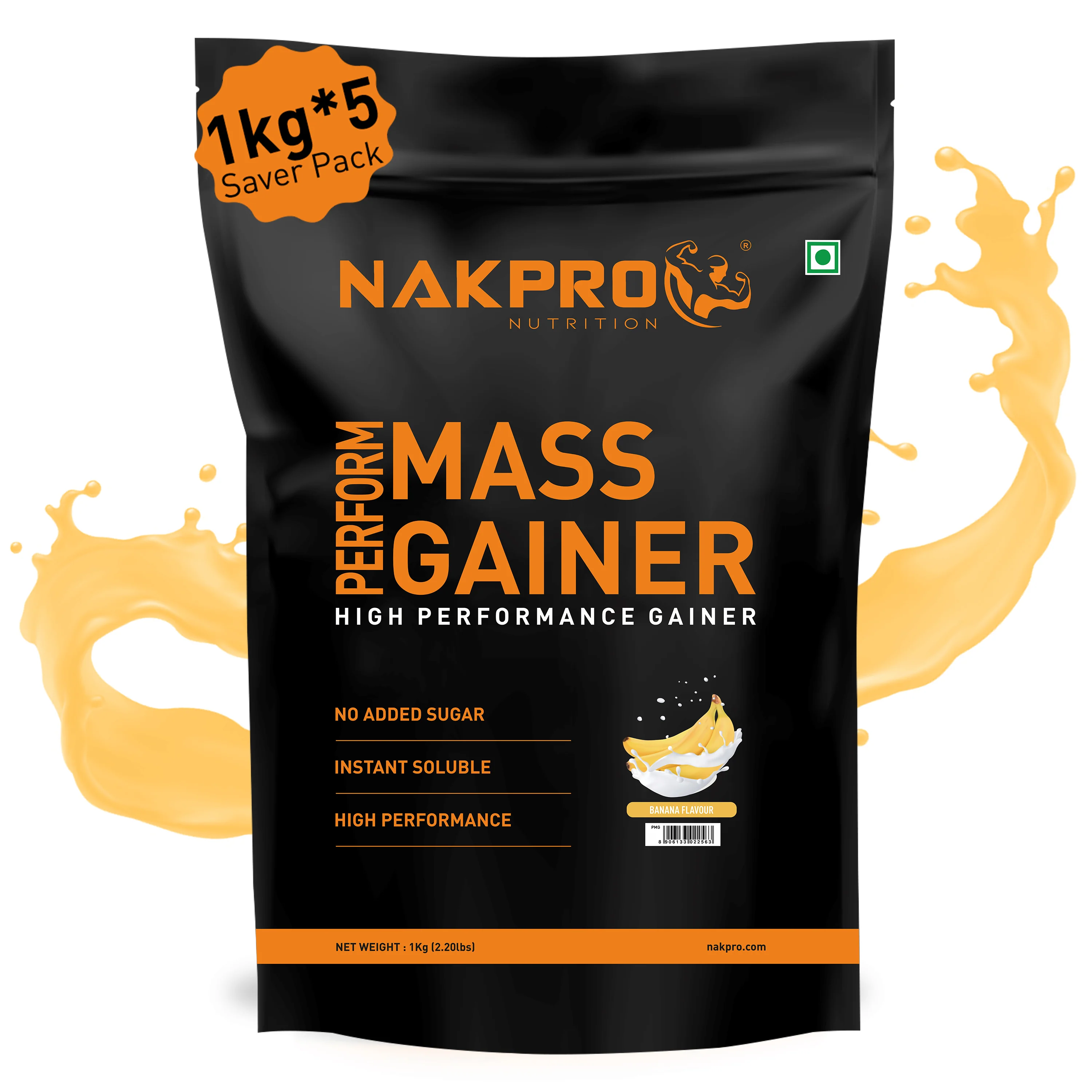 Nakpro Perform Mass Gainer | Protein Mass Gainer | 76g Carbs - Image 21