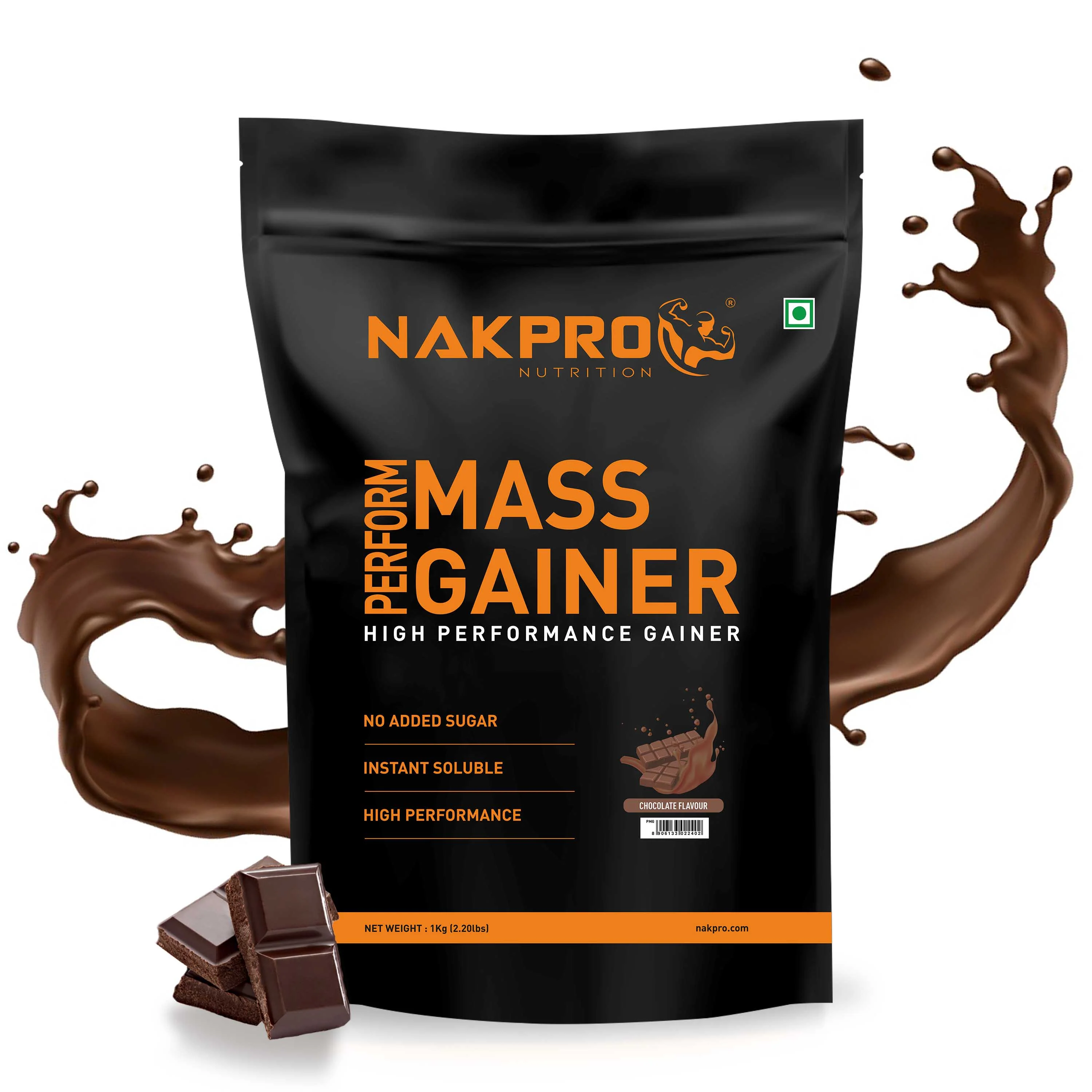 Nakpro Perform Mass Gainer | Protein Mass Gainer | 76g Carbs - Image 22