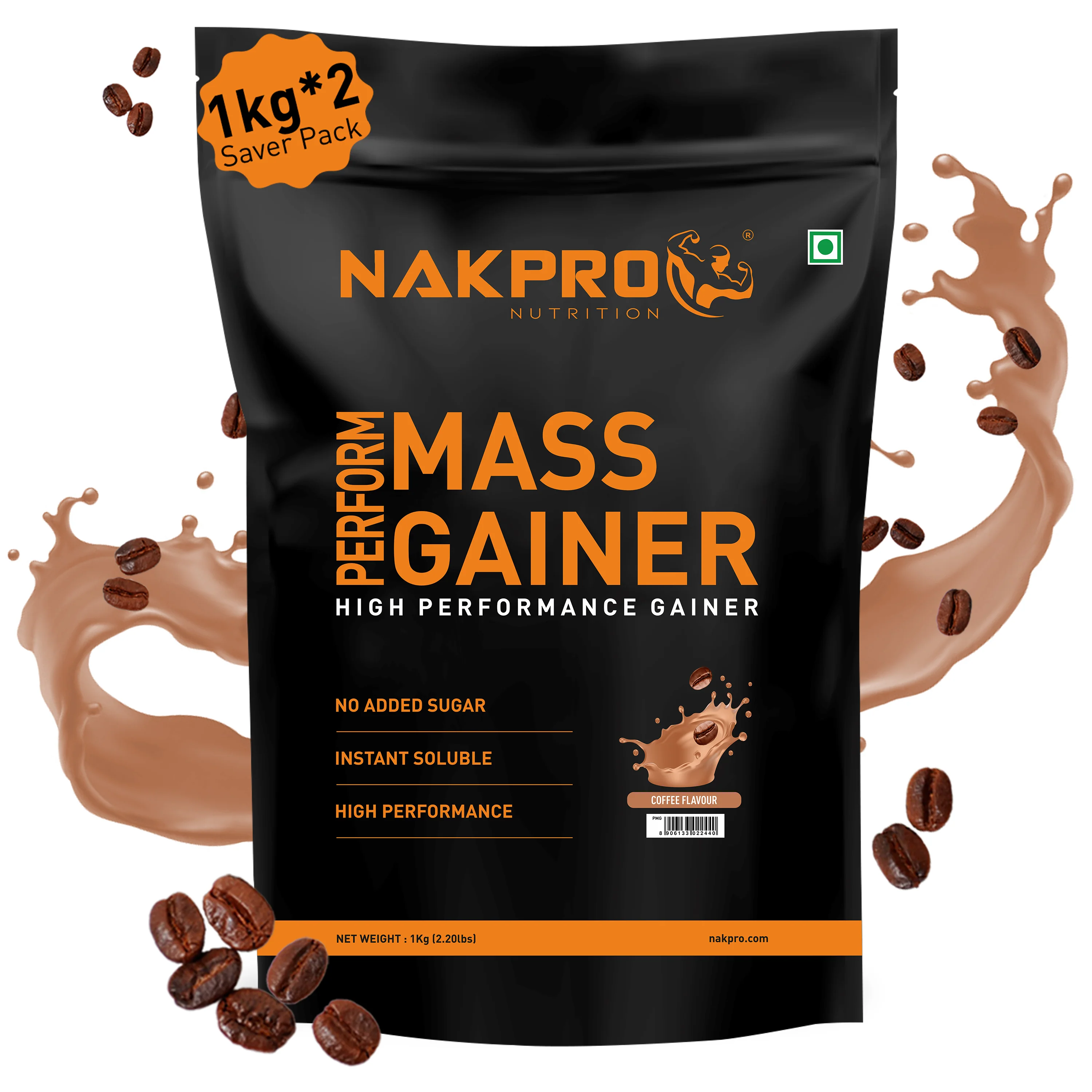Nakpro Perform Mass Gainer | Protein Mass Gainer | 76g Carbs - Image 27