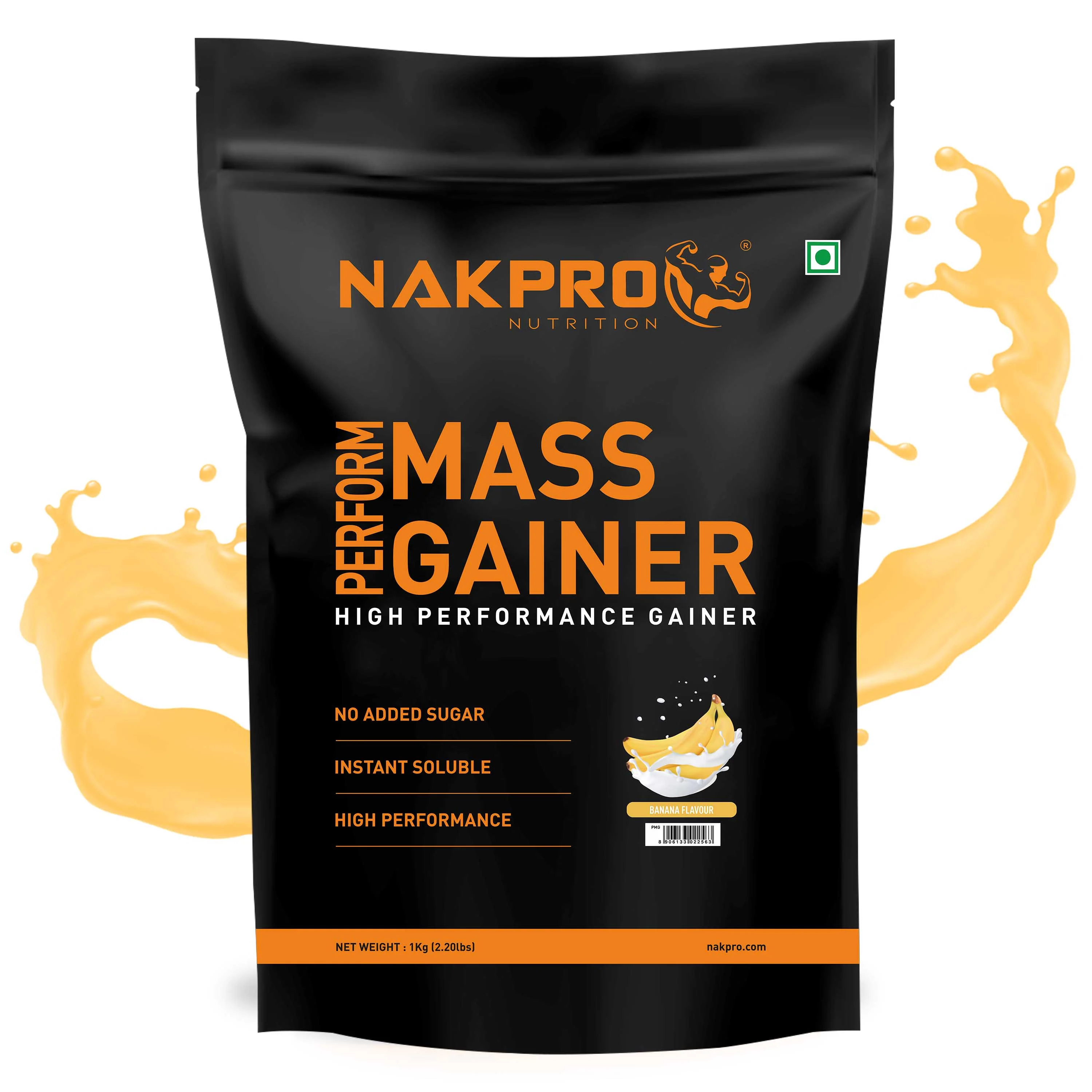 Nakpro Perform Mass Gainer | Protein Mass Gainer | 76g Carbs - Image 3