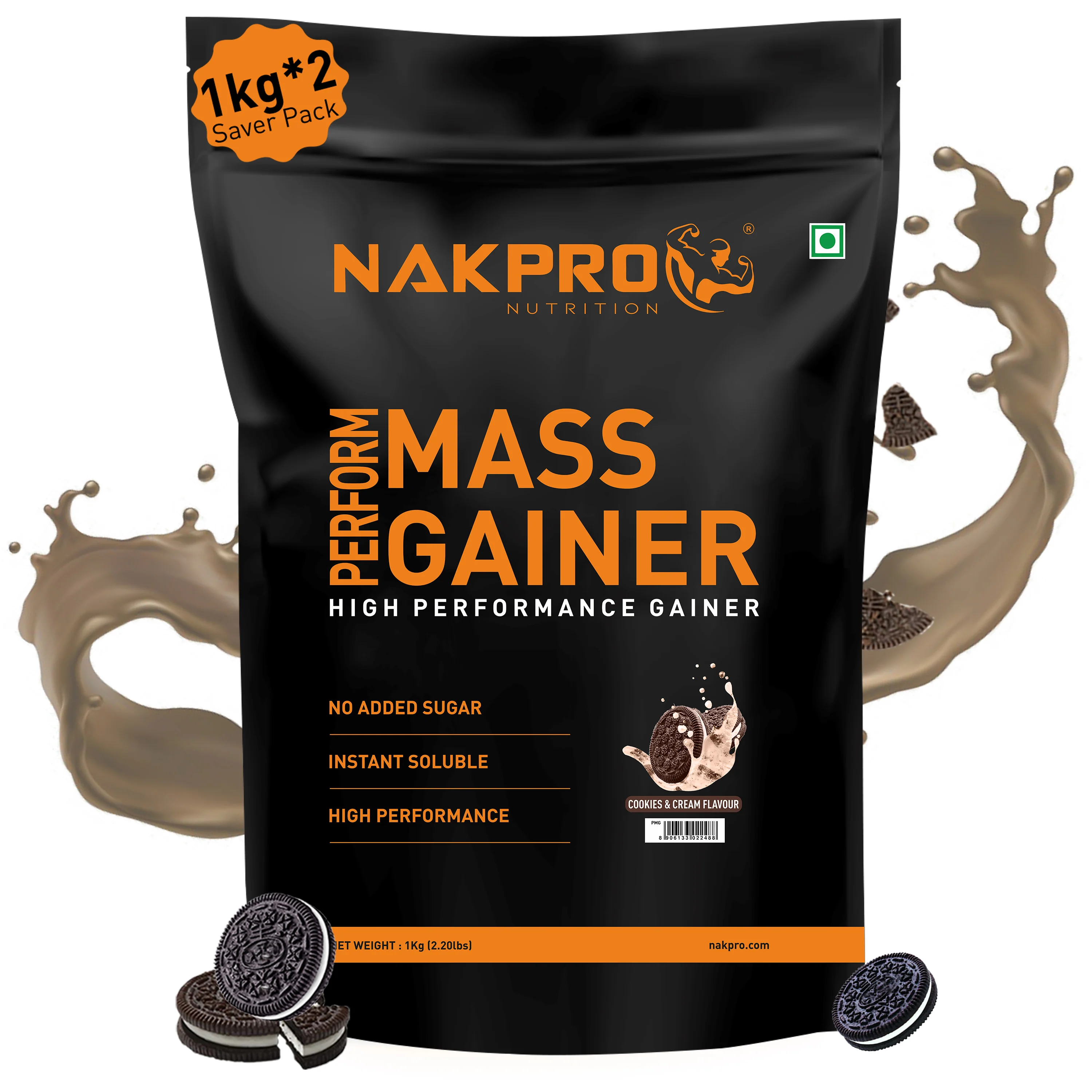 Nakpro Perform Mass Gainer | Protein Mass Gainer | 76g Carbs - Image 31