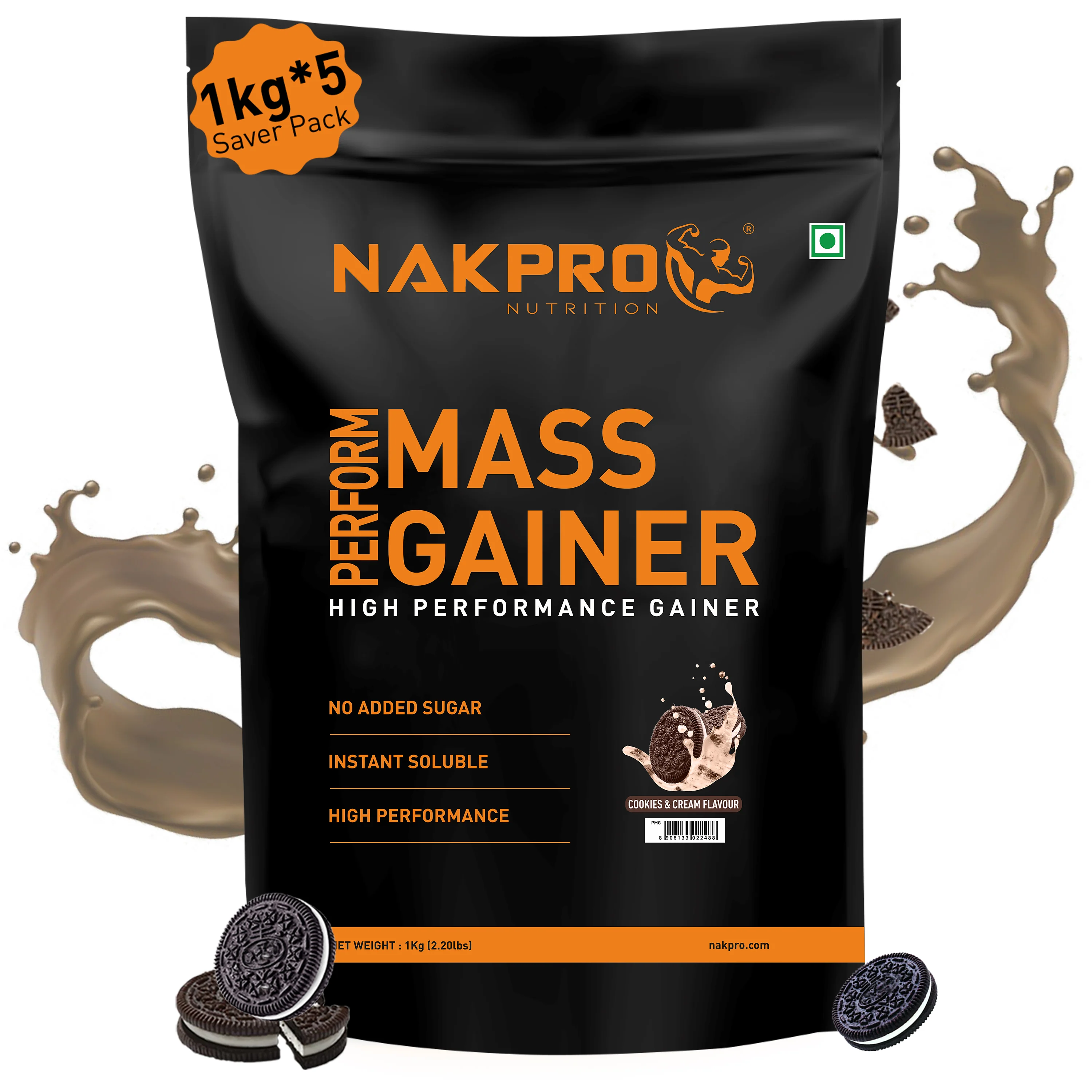 Nakpro Perform Mass Gainer | Protein Mass Gainer | 76g Carbs - Image 33