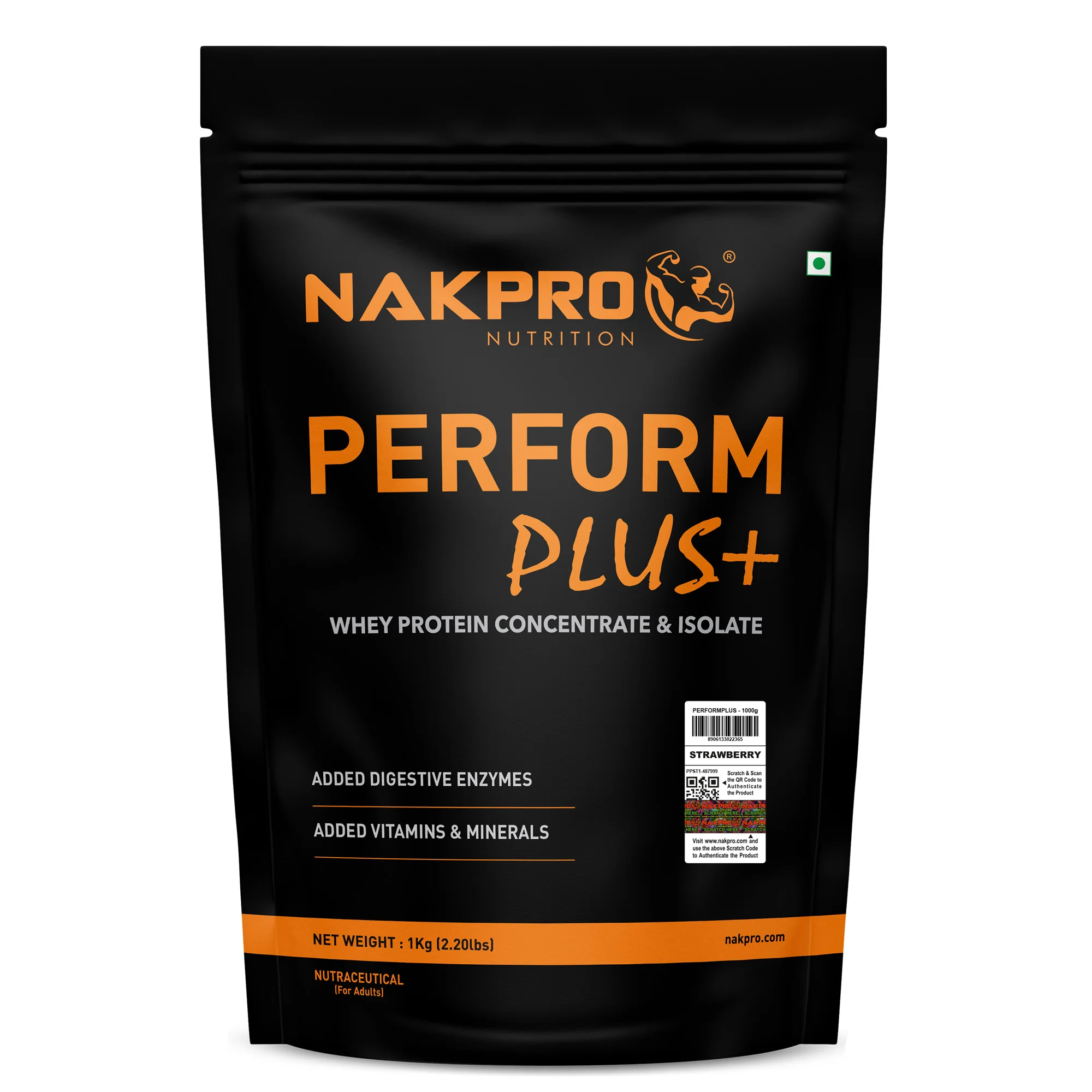 Nakpro Perform Plus+ Whey Protein Blend | 70g Protein | Blend of WPI & WPC | Added Vitamins, Minerals & Digestive Enzymes - Image 15