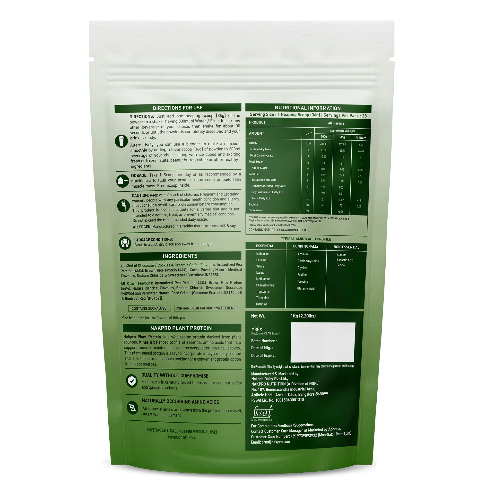 Nakpro Plant Protein Powder | 70g Protein | Pea & Brown Rice Protein Blend | Trustified Certified - Image 37
