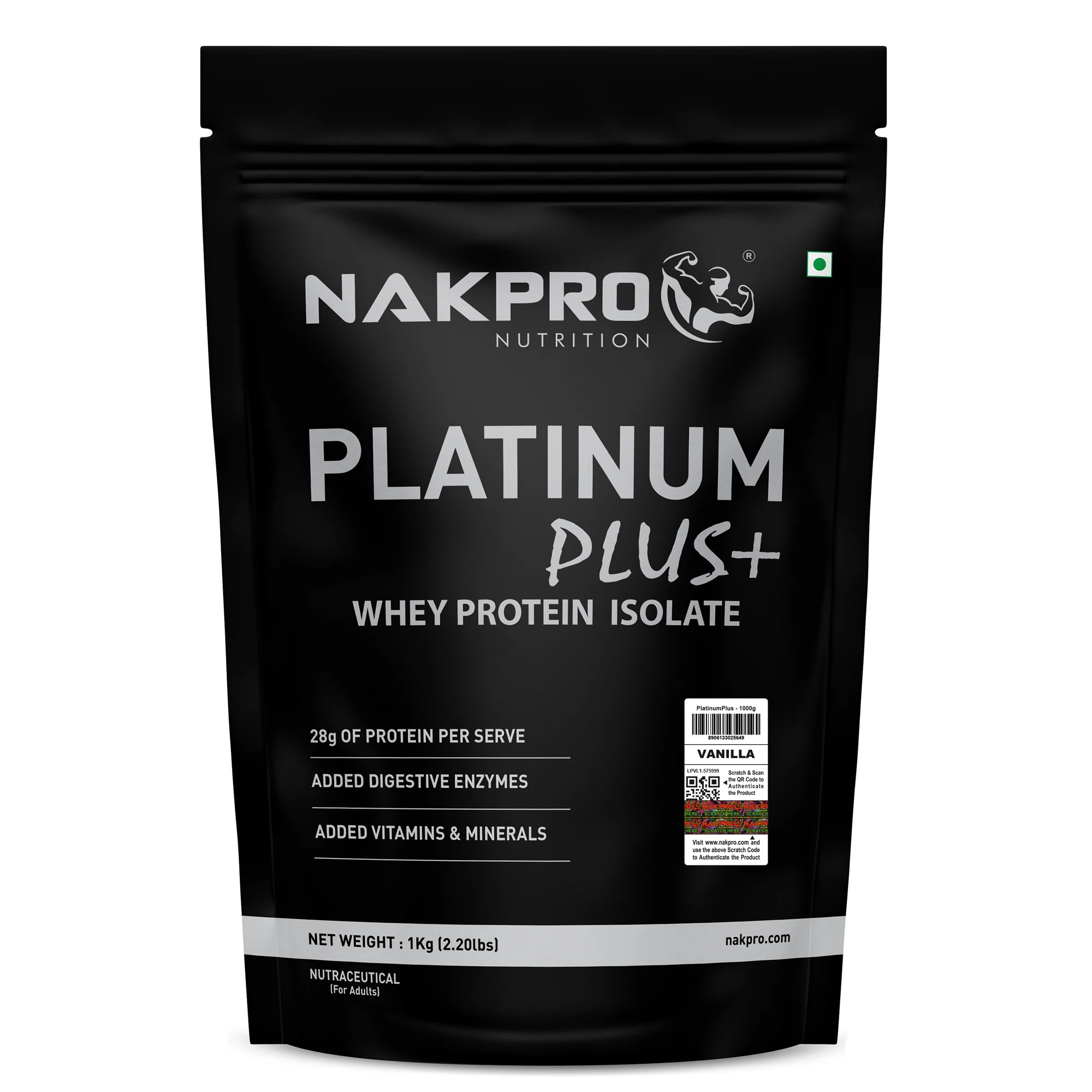 Nakpro Platinum Plus+ Whey Protein Isolate | 82g Protein | Added Digestive Enzymes, Vitamins & Minerals - Image 10