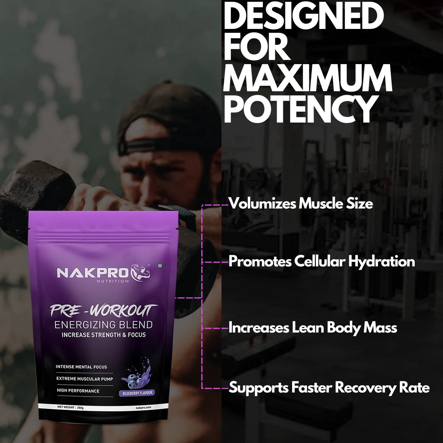 Nakpro Pre-Workout Supplement | Supports Energy, Focus & Performance - Image 15