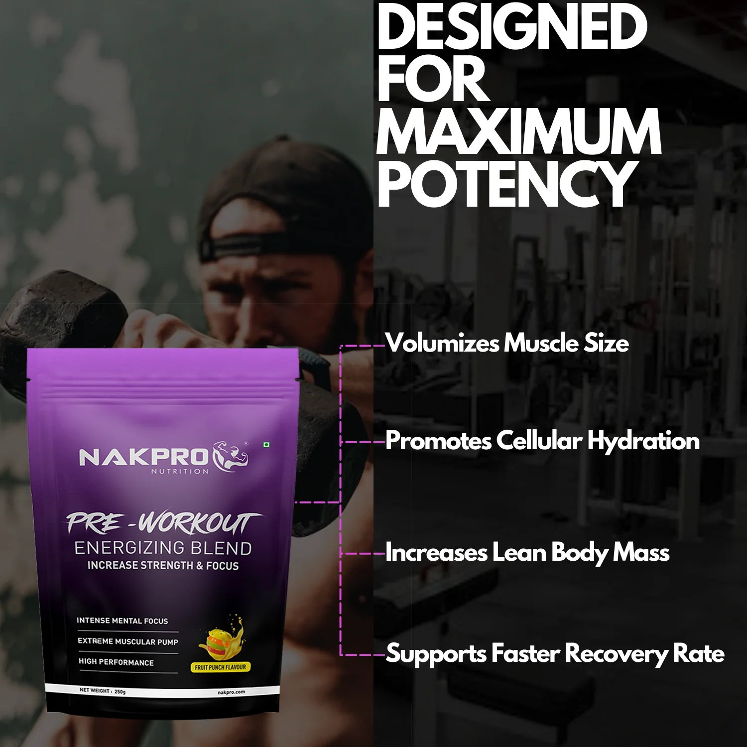 Nakpro Pre-Workout Supplement | Supports Energy, Focus & Performance - Image 25