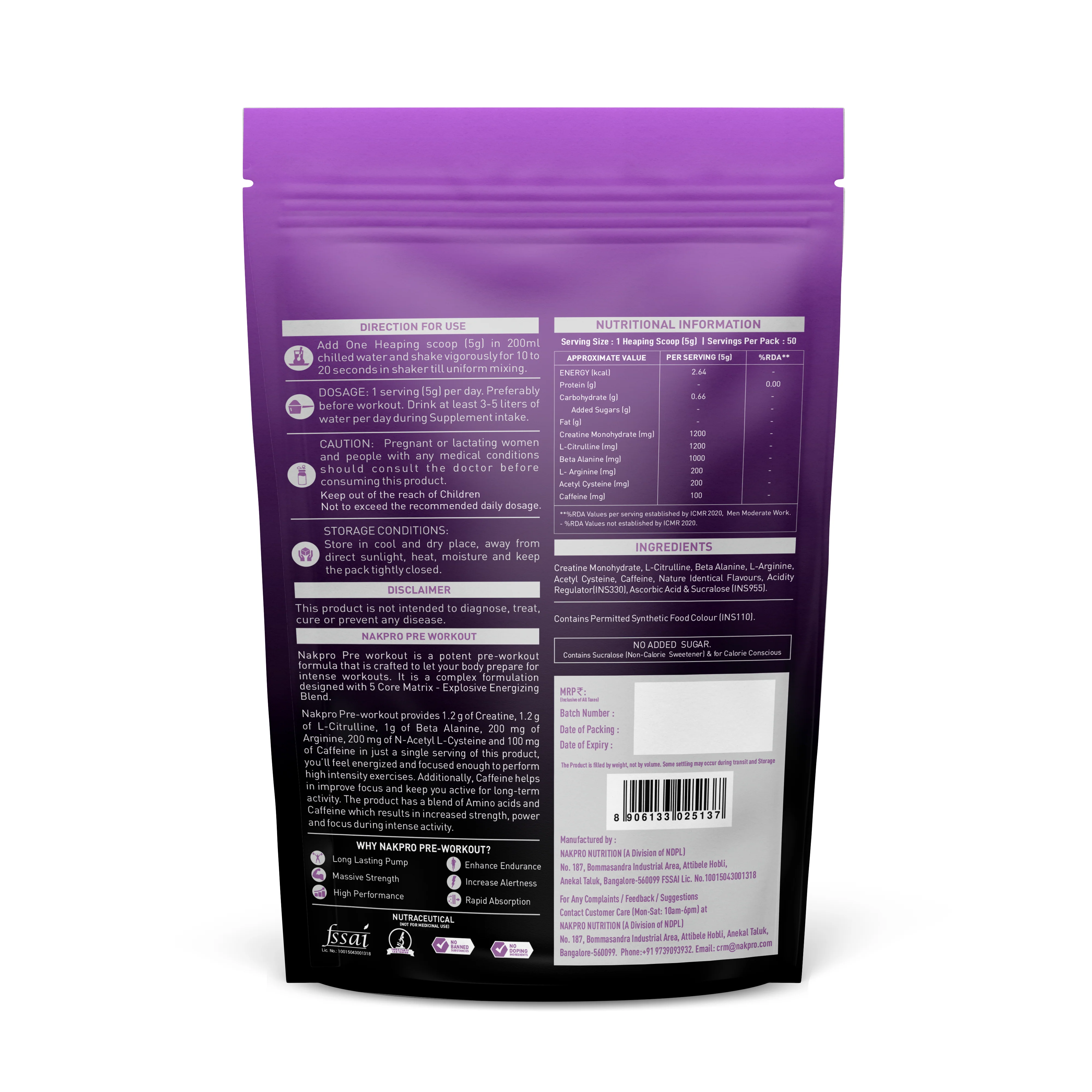 Nakpro Pre-Workout Supplement | Supports Energy, Focus & Performance - Image 28