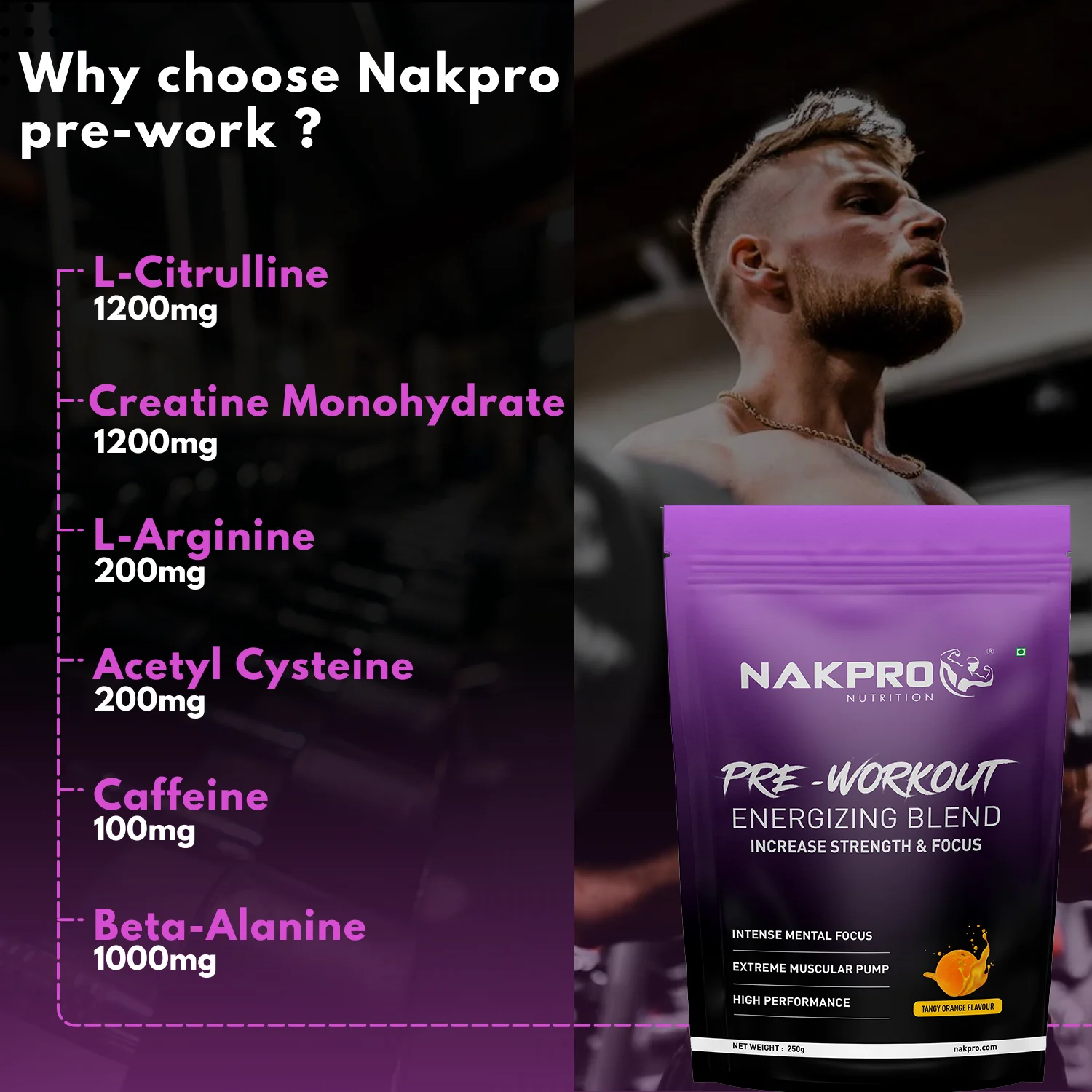 Nakpro Pre-Workout Supplement | Supports Energy, Focus & Performance - Image 35