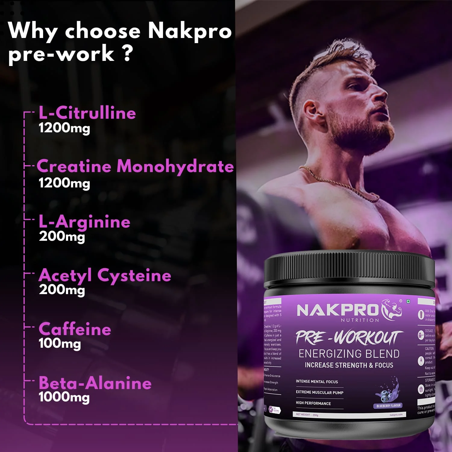 Nakpro Pre-Workout Supplement | Supports Energy, Focus & Performance - Image 41