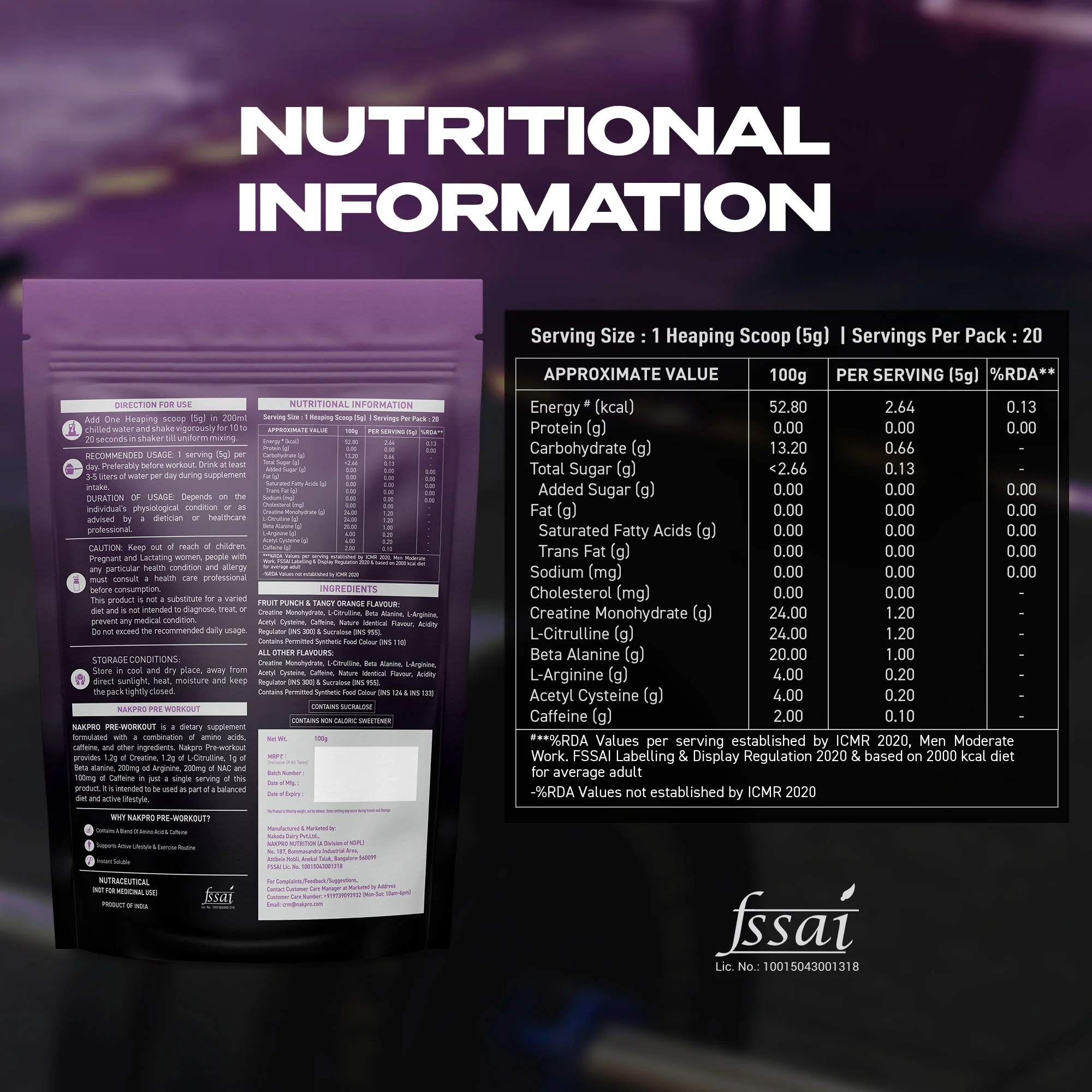 Nakpro Pre-Workout Supplement | Supports Energy, Focus & Performance - Image 72