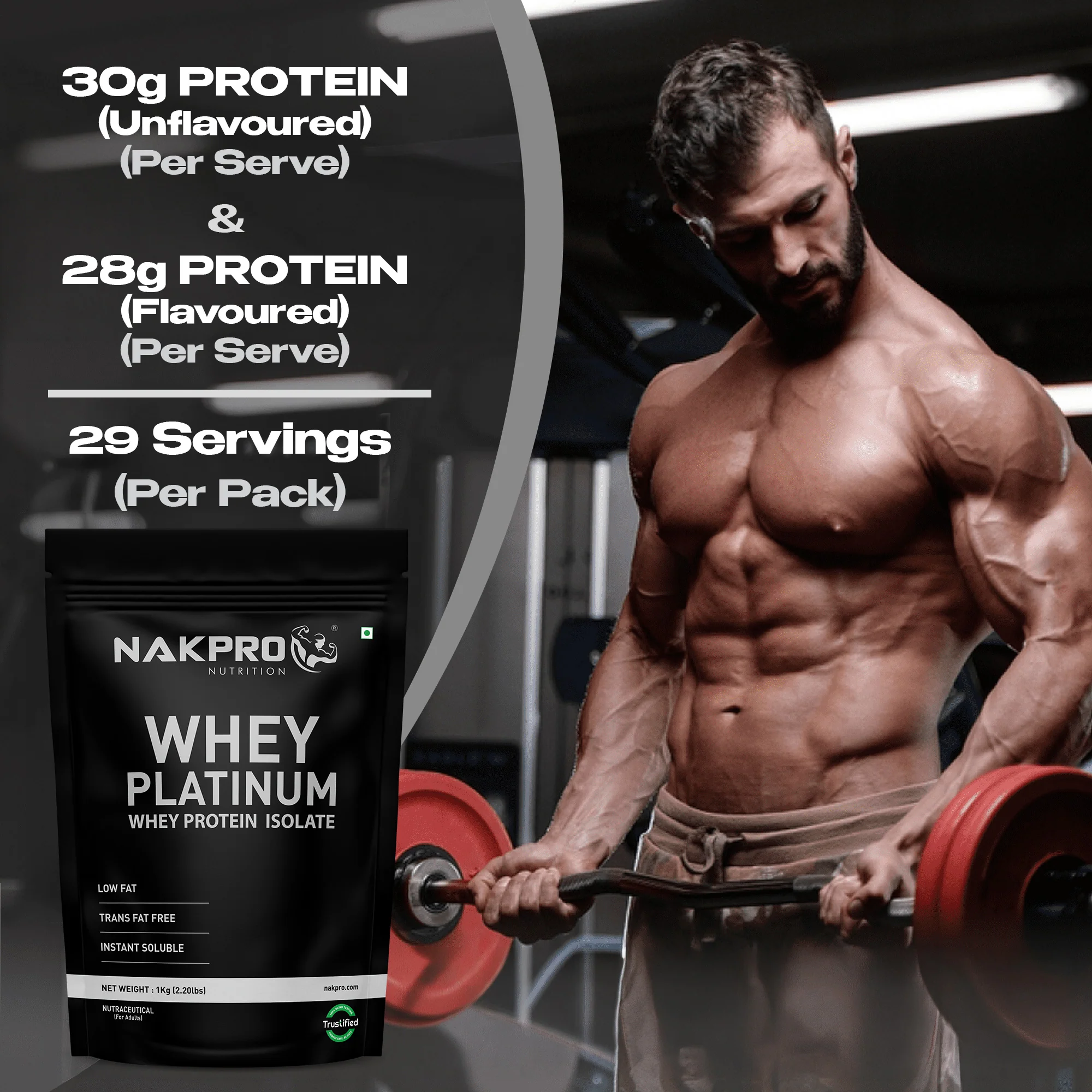 Nakpro Platinum Whey Protein Isolate | 82g Protein | Trustified Certified - Image 188