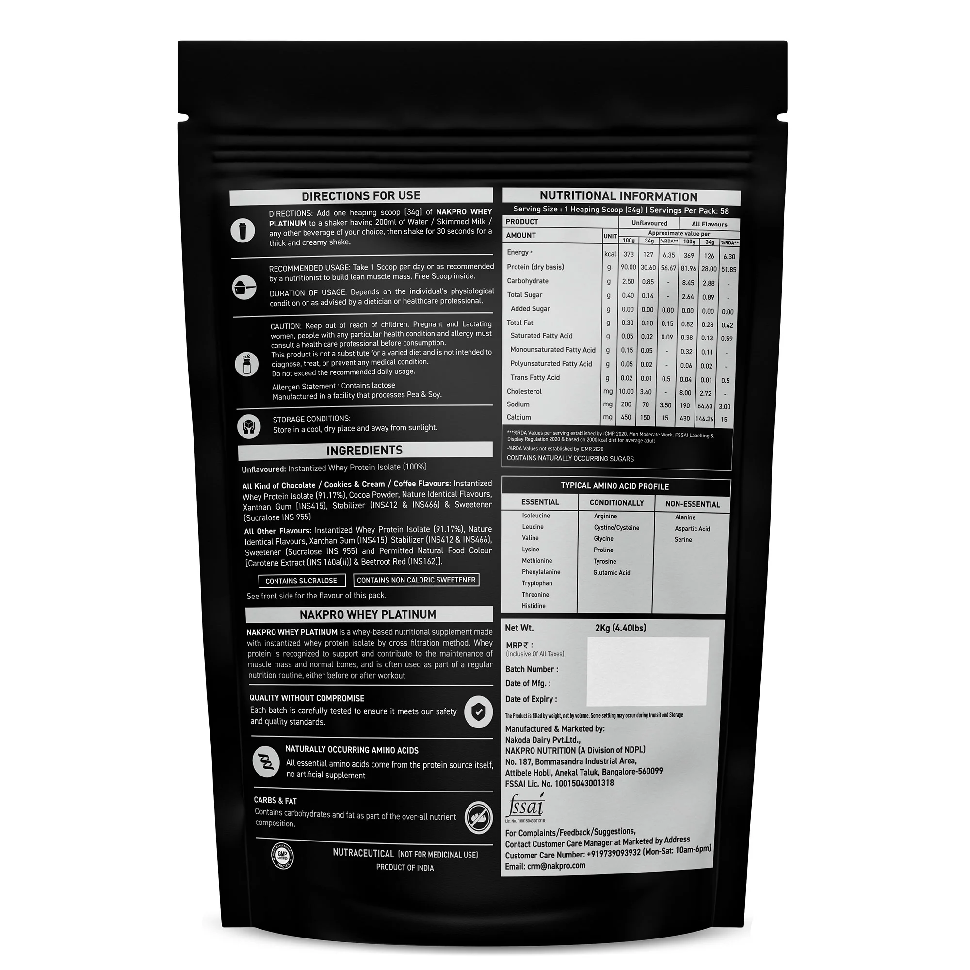 Nakpro Platinum Whey Protein Isolate | 82g Protein | Trustified Certified - Image 191