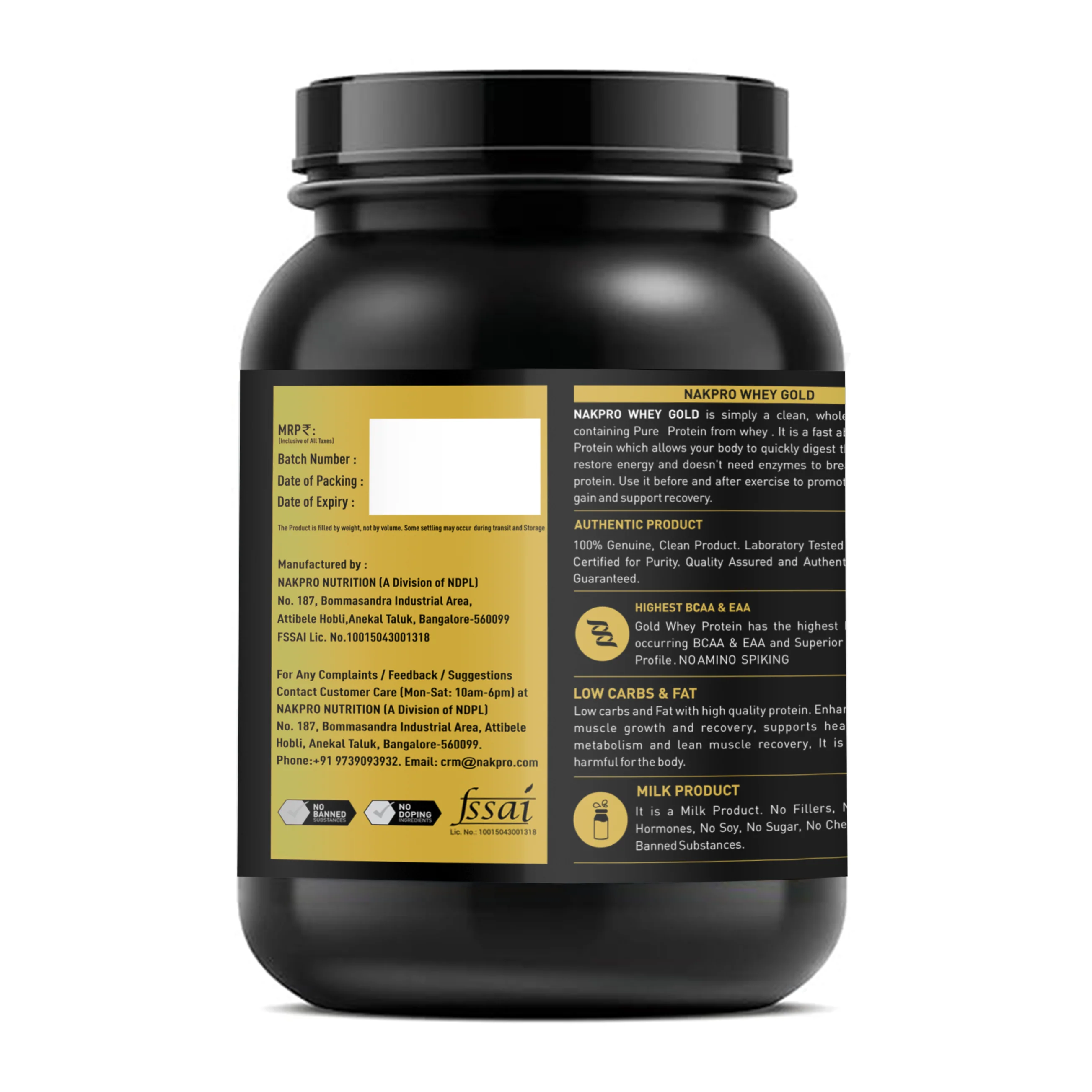 Nakpro Whey Gold Whey Protein Blend | 73g Protein | Whey Isolate & Concentrate Blend - Image 29