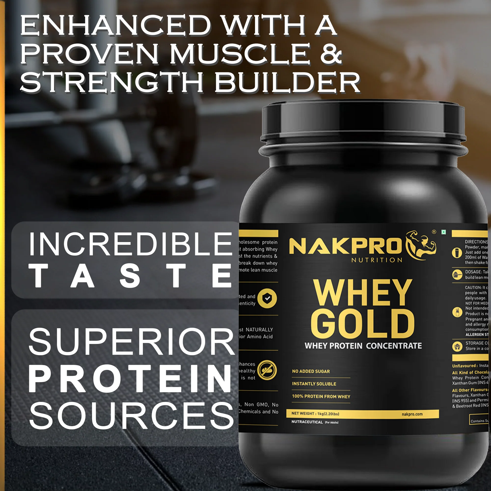 Nakpro Whey Gold Whey Protein Blend | 73g Protein | Whey Isolate & Concentrate Blend - Image 31