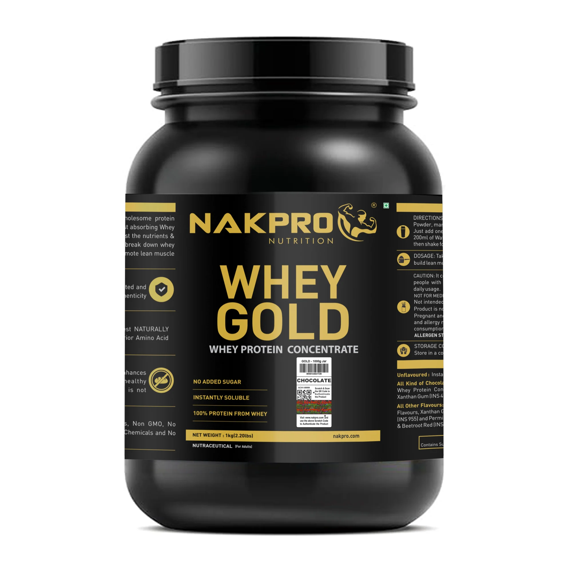 Nakpro Whey Gold Whey Protein Blend | 73g Protein | Whey Isolate & Concentrate Blend - Image 45