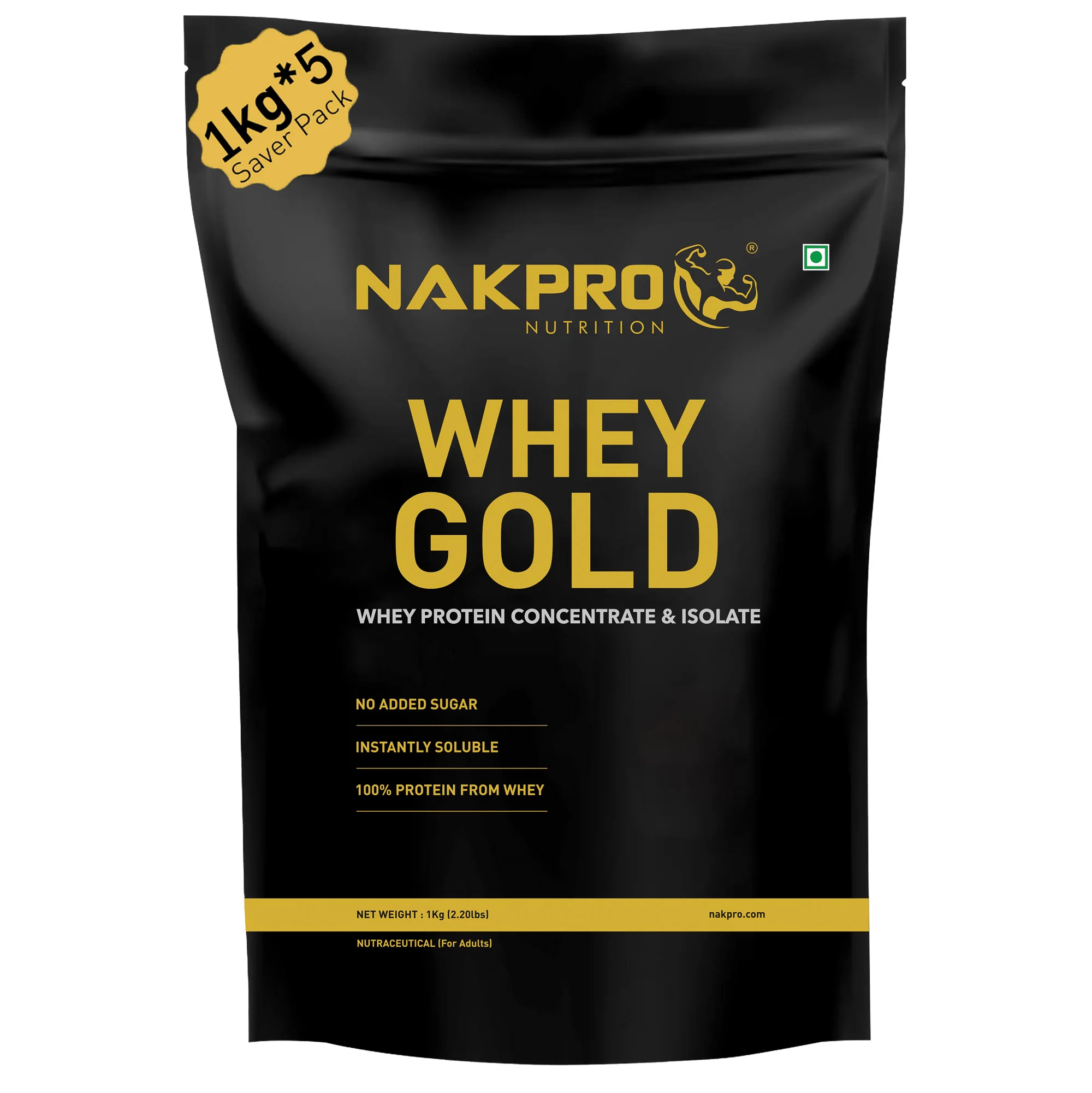 Nakpro Whey Gold Whey Protein Blend | 73g Protein | Whey Isolate & Concentrate Blend - Image 73