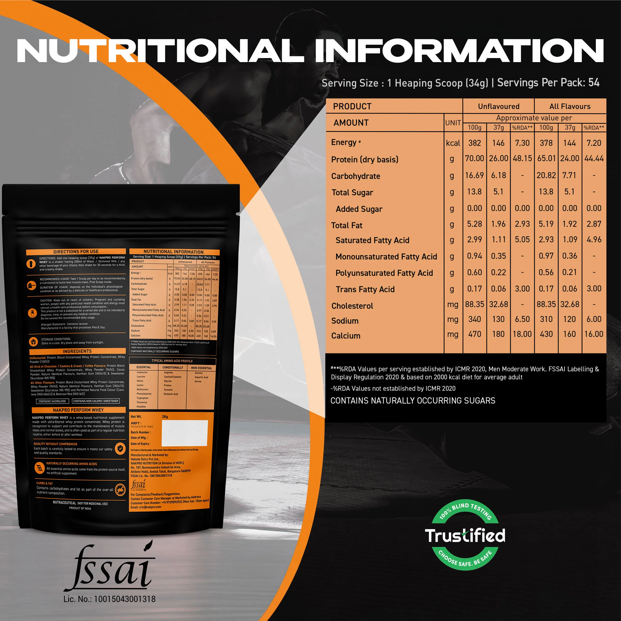 Nakpro Perform Whey Protein Concentrate | 65g Protein | Trustified Certified - Image 68