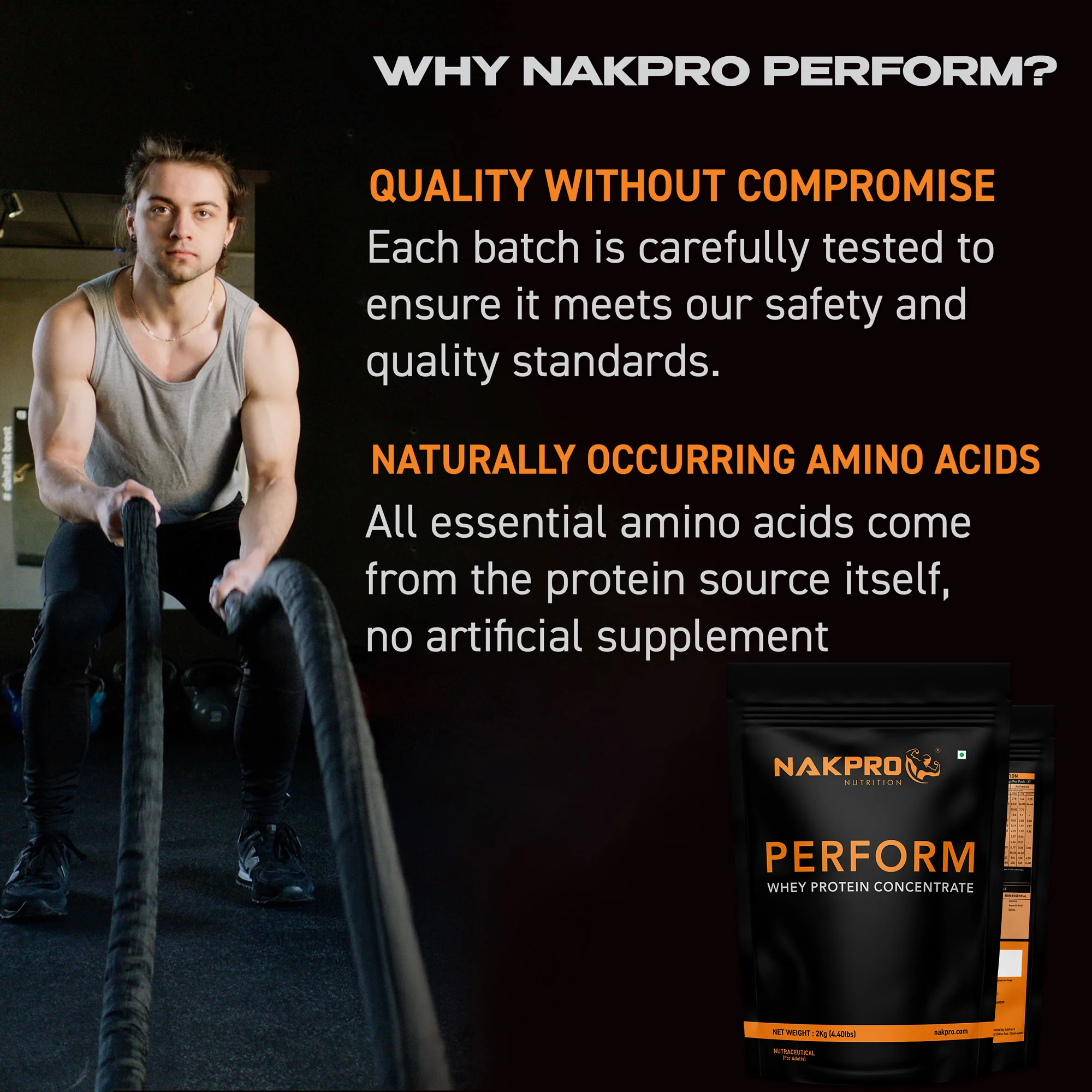 Nakpro Perform Whey Protein Concentrate | 65g Protein | Trustified Certified - Image 71