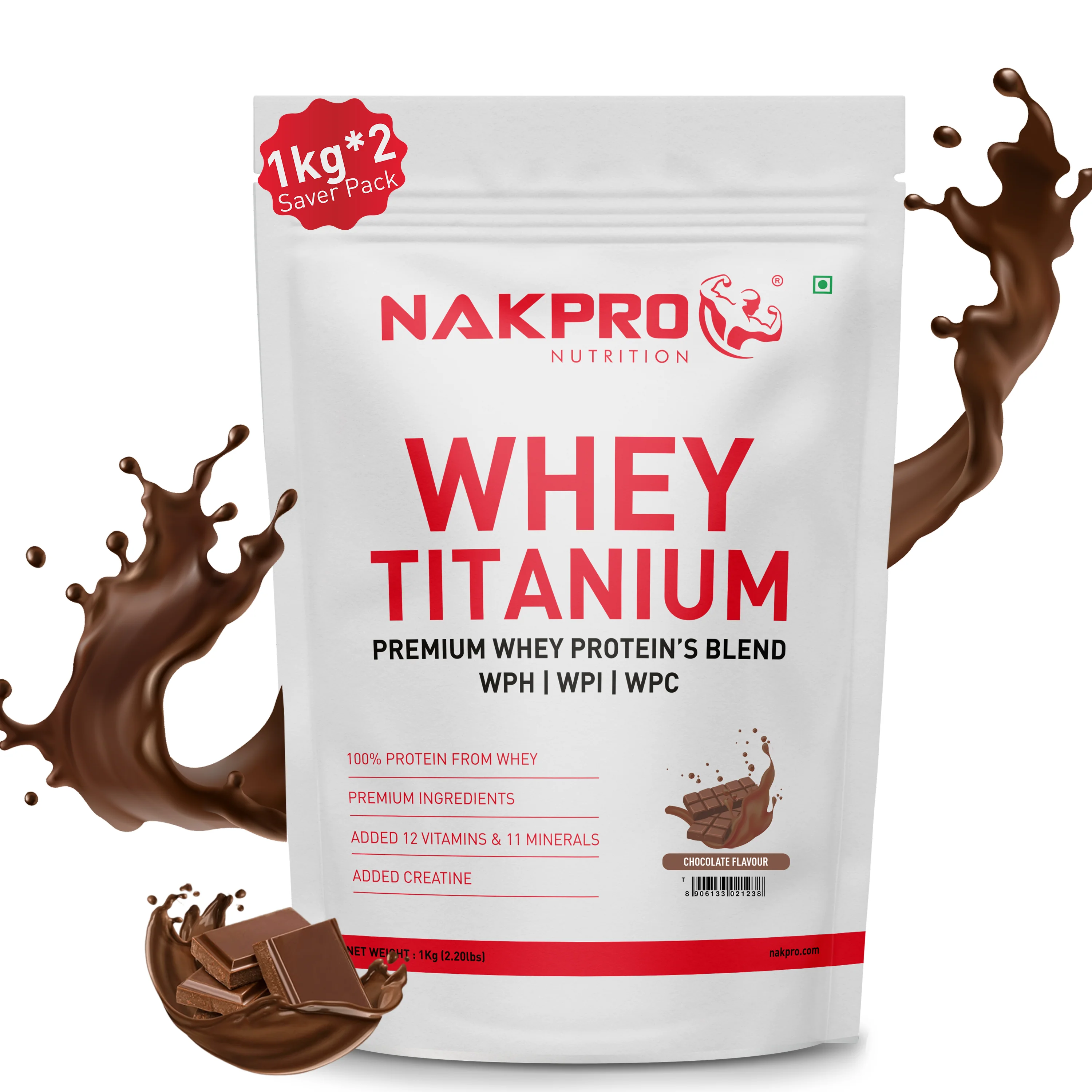 Nakpro Titanium Whey Protein Blend | 73g Protein |Whey Protein Blend of  WPH, WPI & WPC | Added Vitamins, Minerals & Creatine - Image 11
