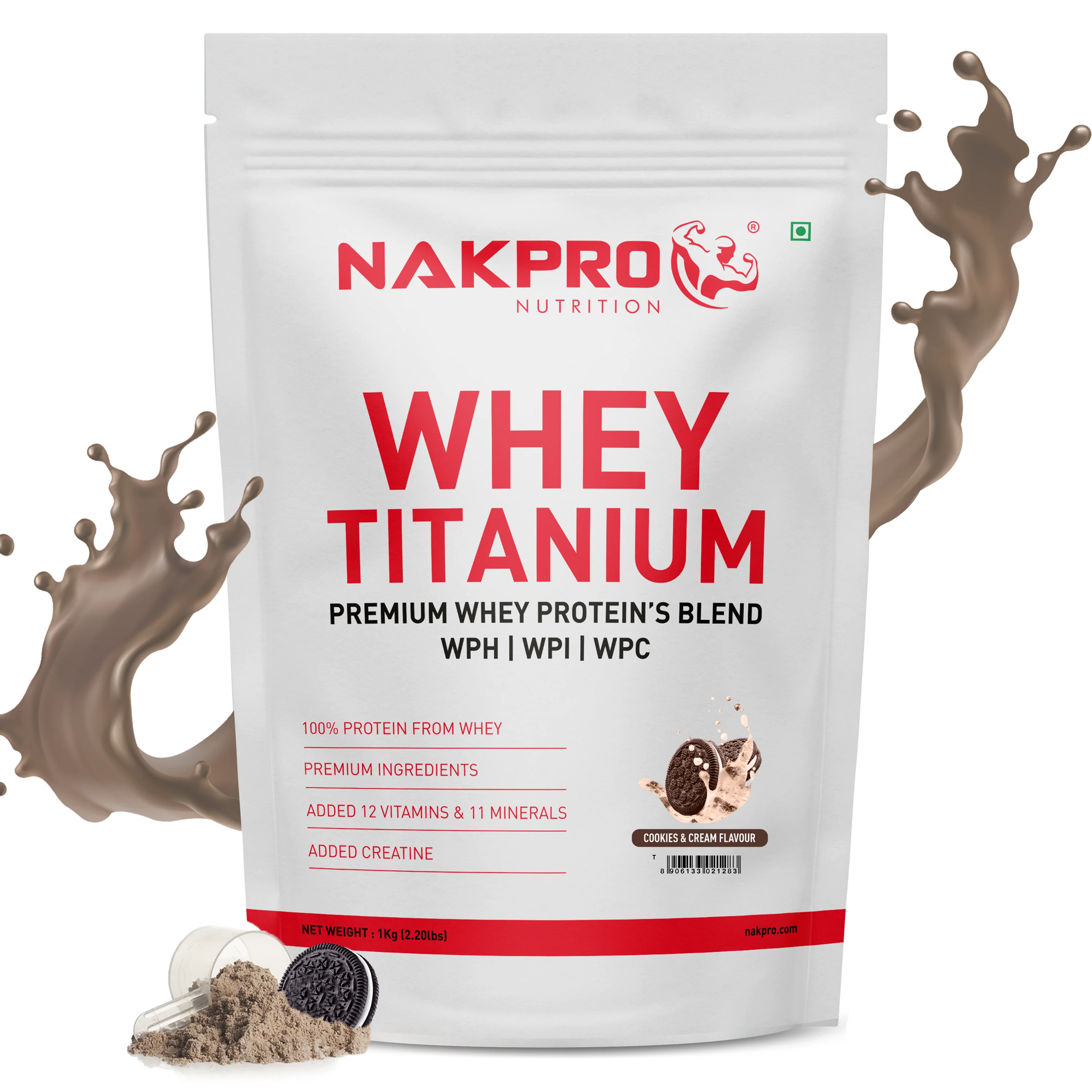 Nakpro Titanium Whey Protein Blend | 73g Protein |Whey Protein Blend of  WPH, WPI & WPC | Added Vitamins, Minerals & Creatine - Image 4