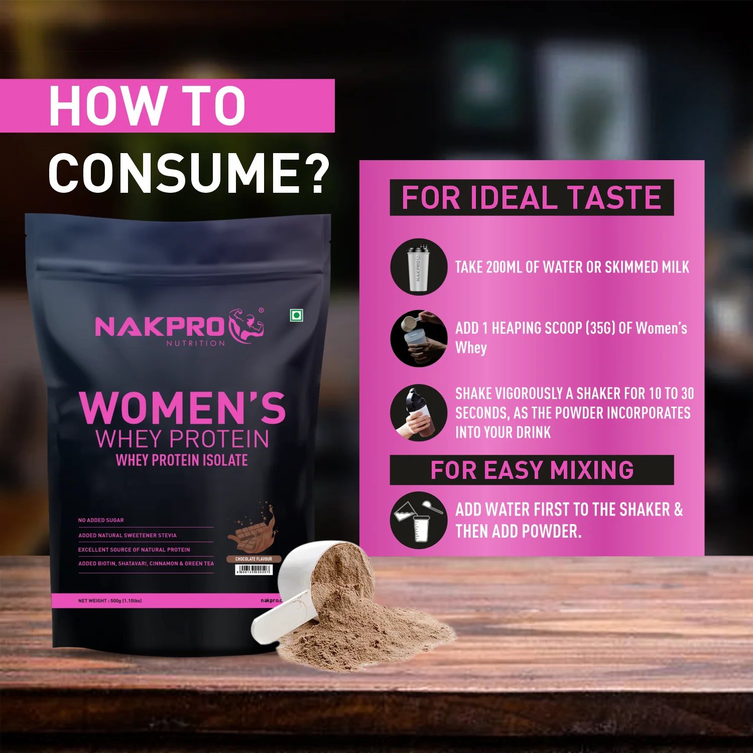 Nakpro Women’s Whey Protein Isolate | 75g Protein | With Biotin & Herbal Extracts - Image 19