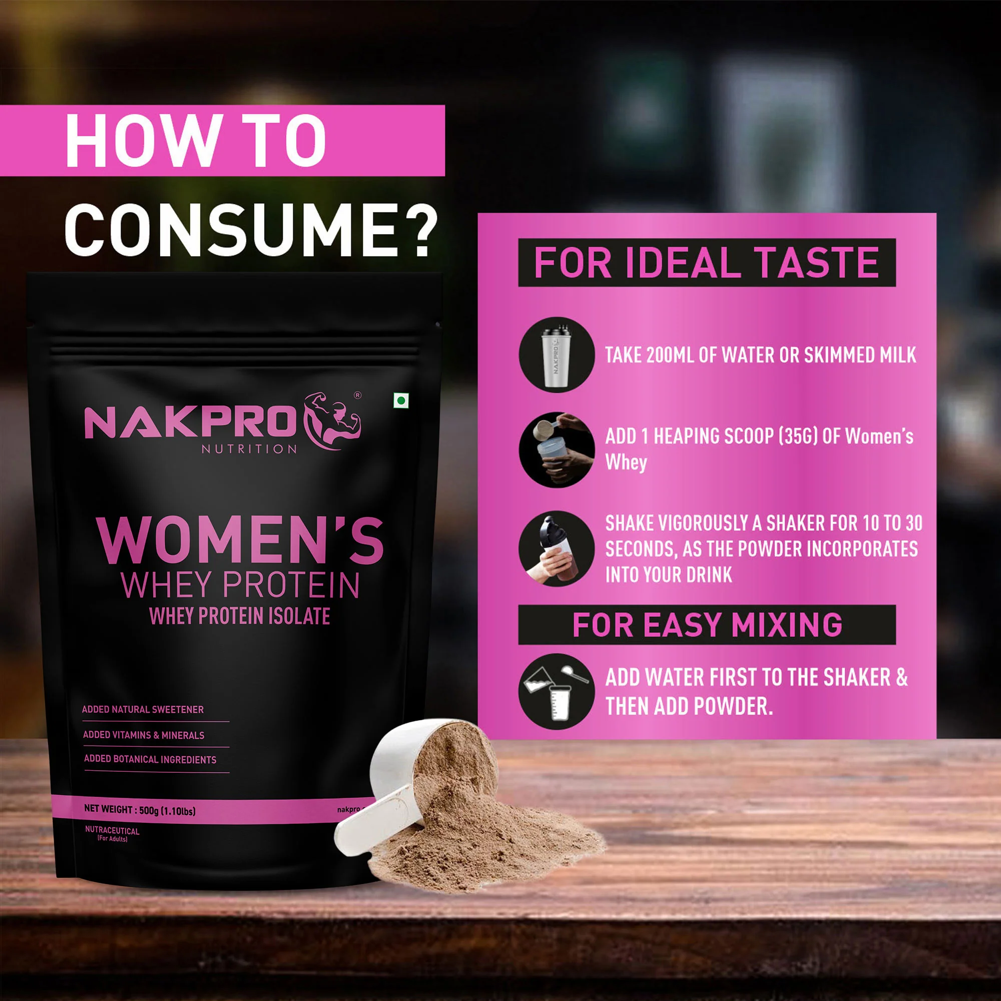 Nakpro Women’s Whey Protein Isolate | 75g Protein | With Biotin & Herbal Extracts - Image 36