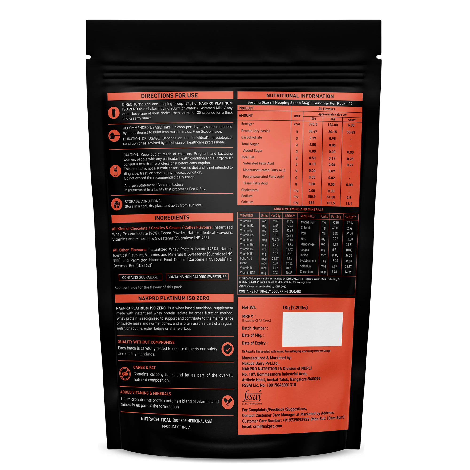 Nakpro Platinum ISO Zero Whey Protein Isolate | 89g Protein - Image 48