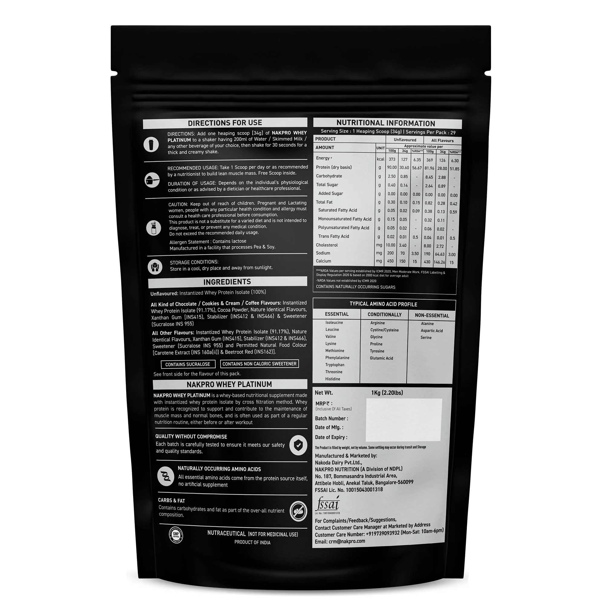 Nakpro Platinum Raw Whey Protein Isolate | 90g Protein | Clean Unflavored Whey Protein | Trustified Certified - Image 140