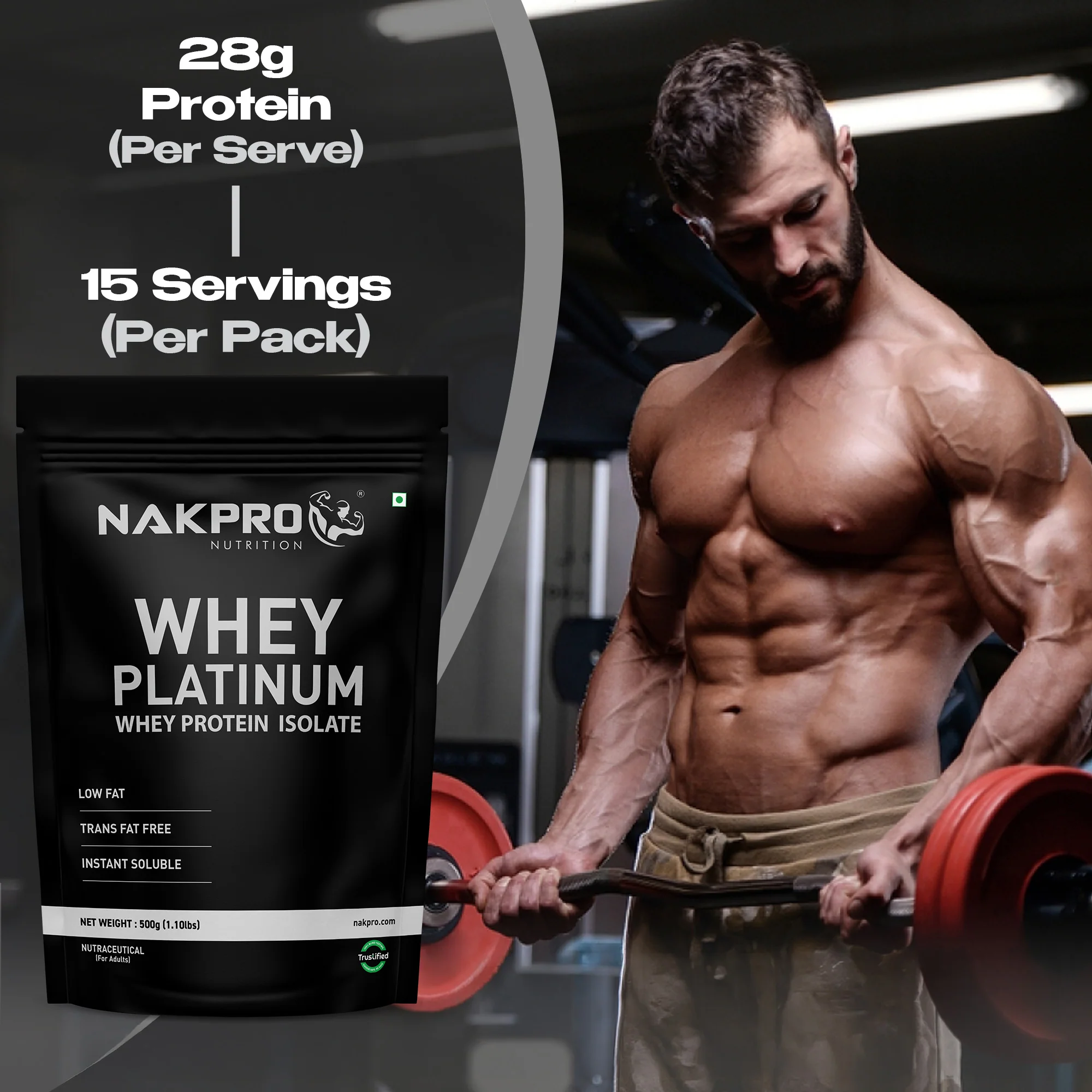 Nakpro Platinum Raw Whey Protein Isolate | 90g Protein | Clean Unflavored Whey Protein | Trustified Certified - Image 150